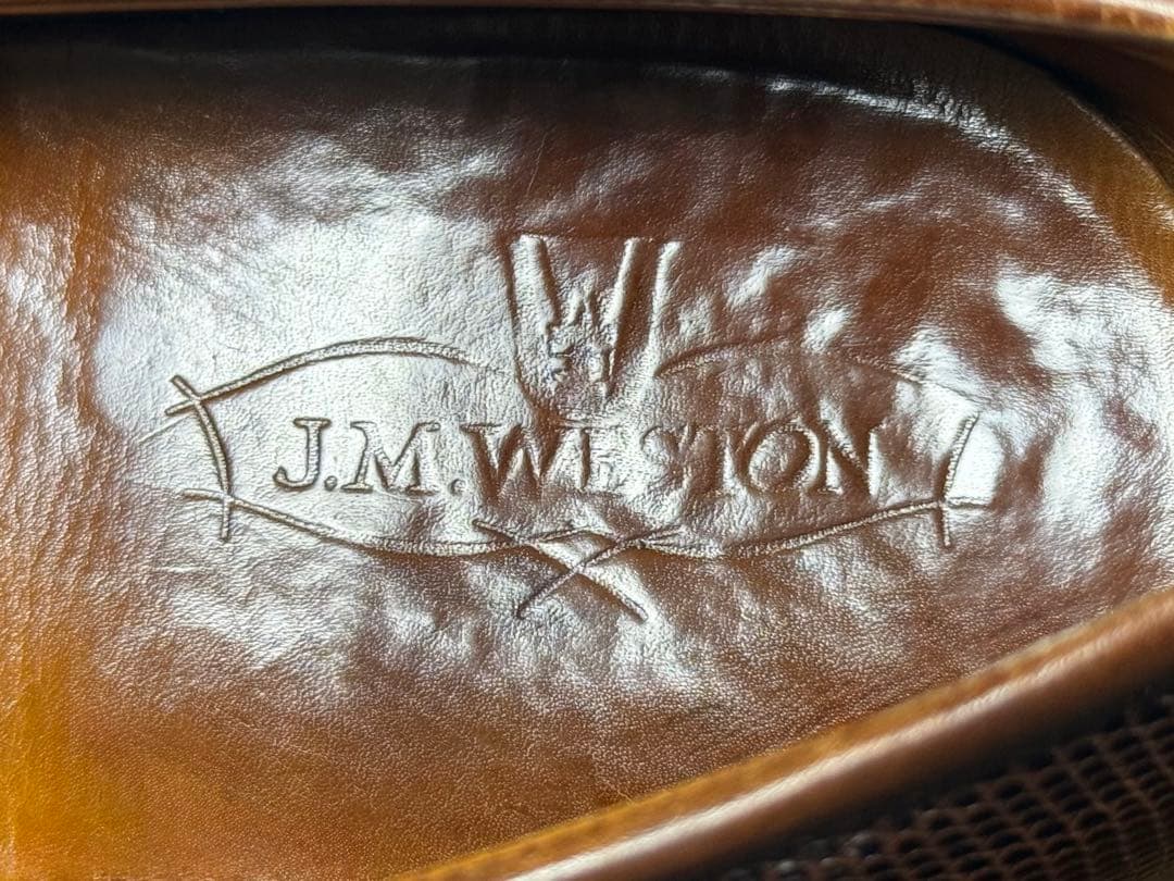 純正ツリー付　J.M.WESTON　#180　リザード　6.5E　ダークブラウン