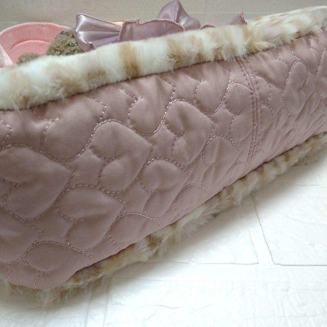 ニ*タ様 コヤンイサムチョン☆横長トートバッグ ユキヒョウファー