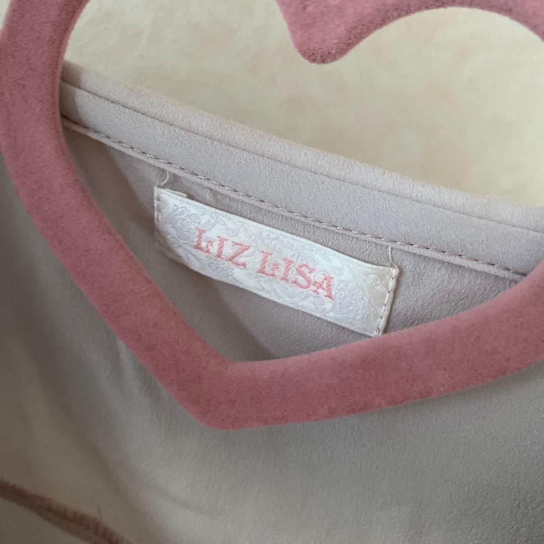 LIZLISA リズリサ ハートレース襟ブラウス ピンク×ブラック - メルカリ