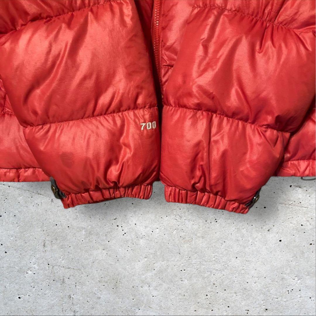 ザ・ノースフェイス〉ヌプシ ダウンジャケット 赤 M 700 ツートン