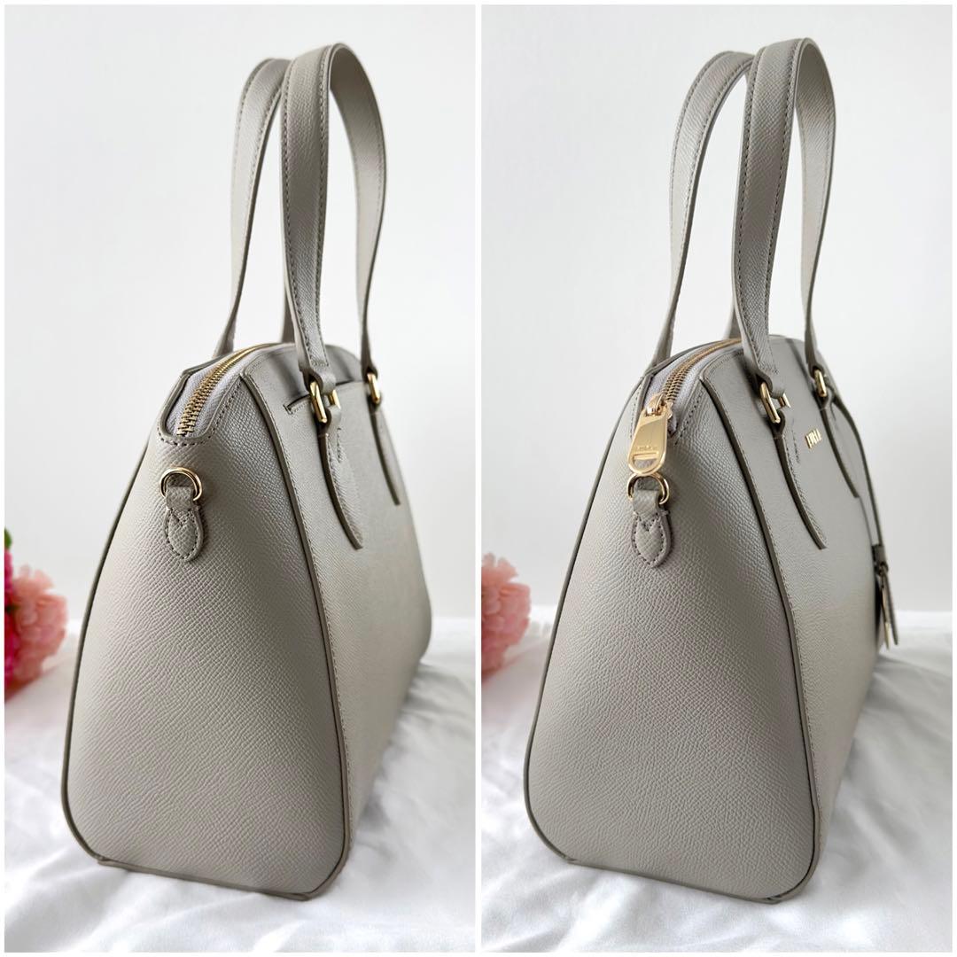 極美品✨️】FURLA フルラ ミネルヴァ S サッチェル 2way グレー