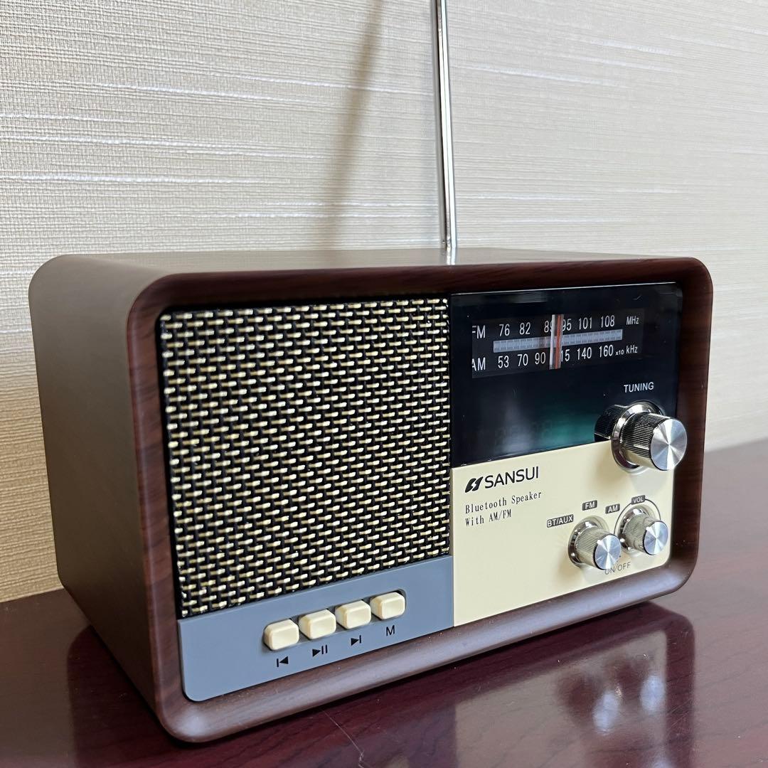 MSR-1（WD） ラジオ Amazon.co.jp: Sansui Wood MSR-1 WD Bluetooth Speaker with AM/FM