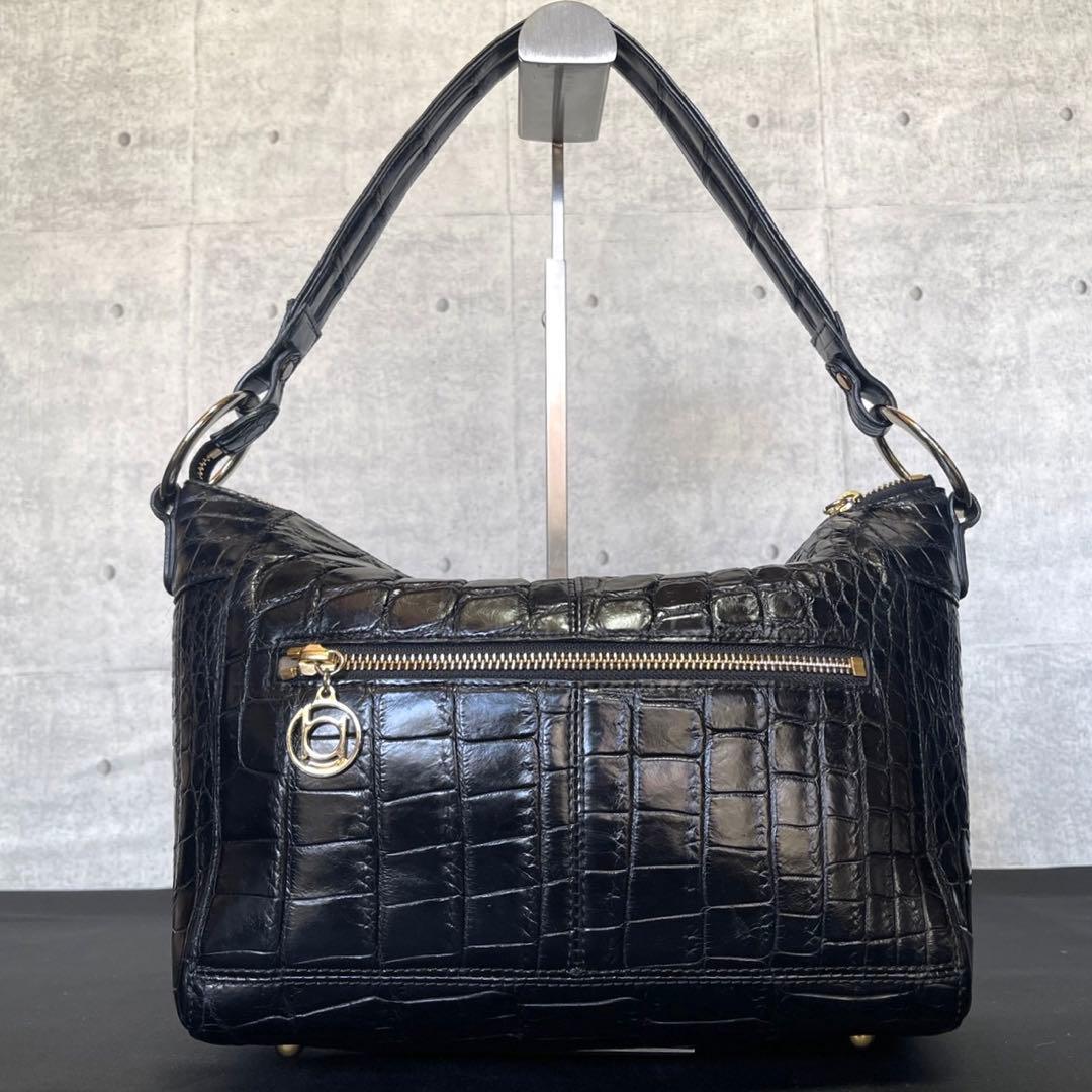 未使用級】BEAUGRAND クロコダイル JRA認定 セミショルダーバッグ