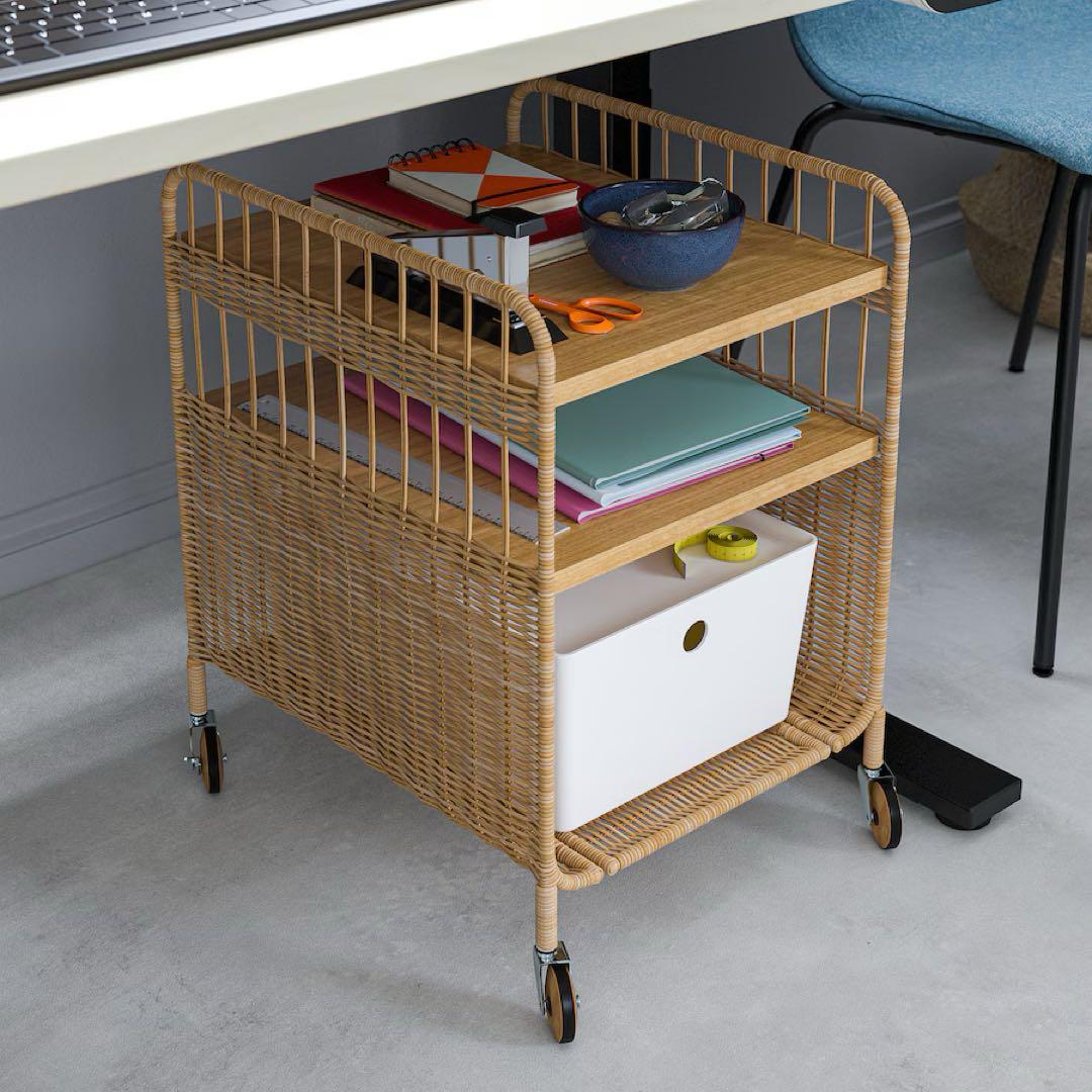 IKEA FRYKSÅS フリークソース　収納ユニット キャスター付　37x53 FRYKSÅS フリークソース 収納ユニット キャスター付, 籐, 37x53 cm - IKEA