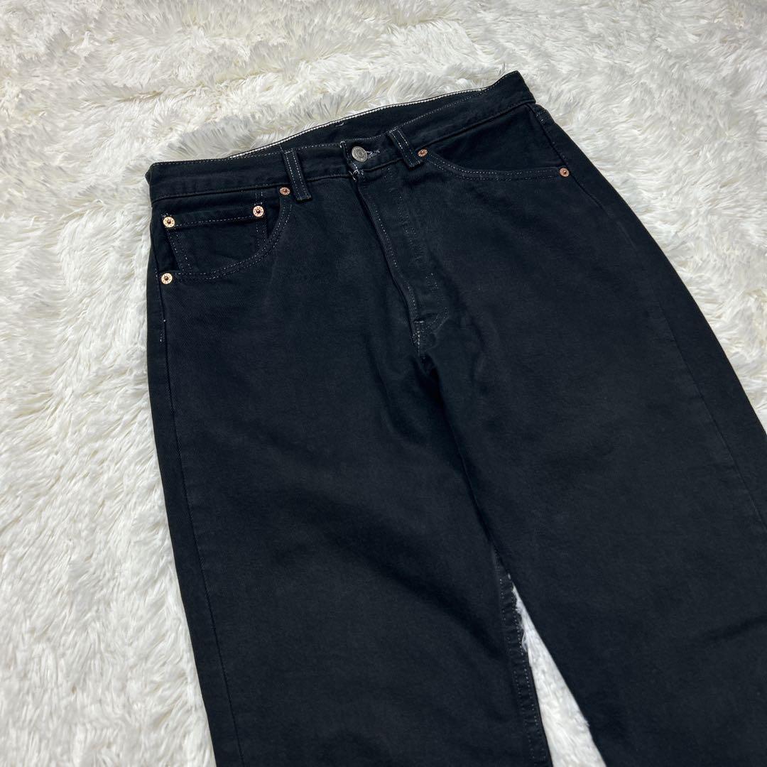 美品 希少 90s USA製 リーバイス 501 ブラック ホワイトステッチ