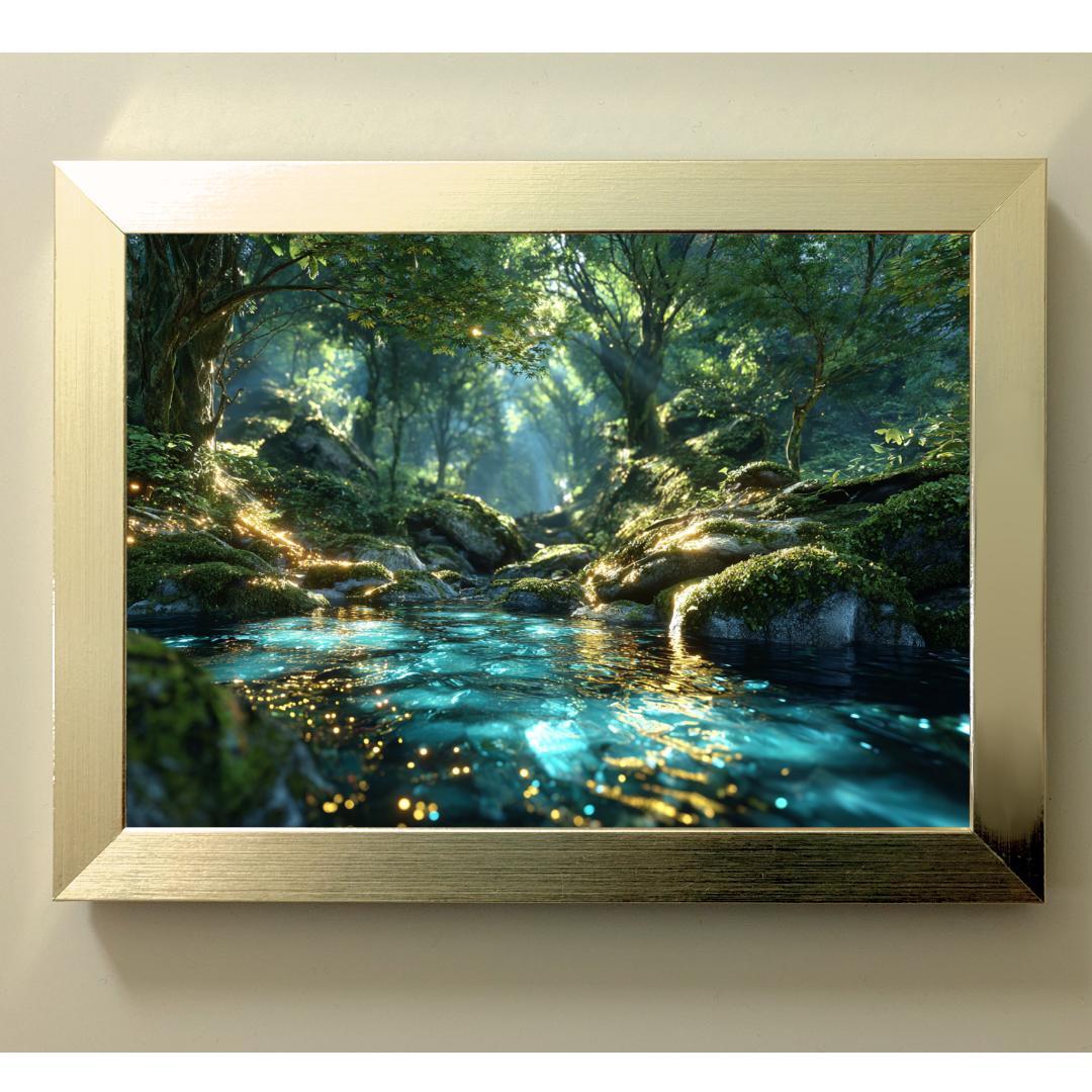 445【神霊山水・神宿り】清らかな森と水の浄化・癒やしの光【神仏画・風景画】 445【神霊山水・神宿り】清らかな森と水の浄化・癒やしの