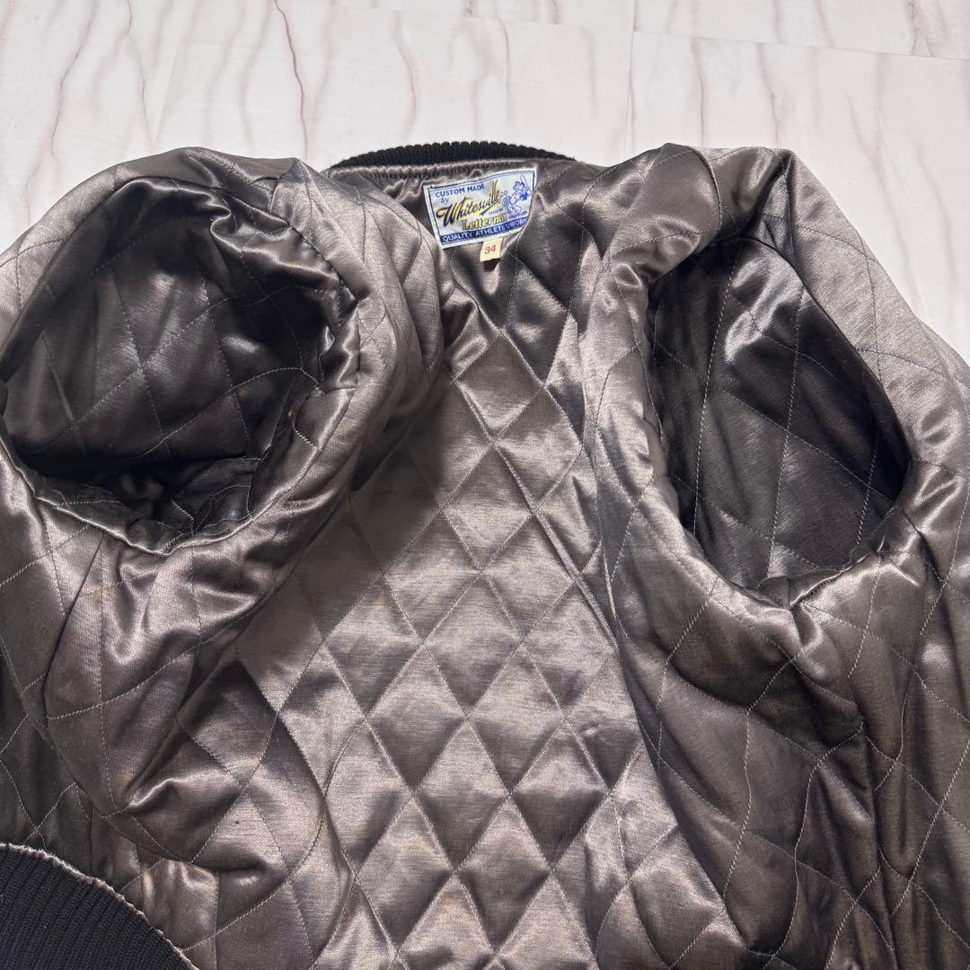 極美品✨ホワイトビル×Letterman クランクバスターズ レザースタジャン