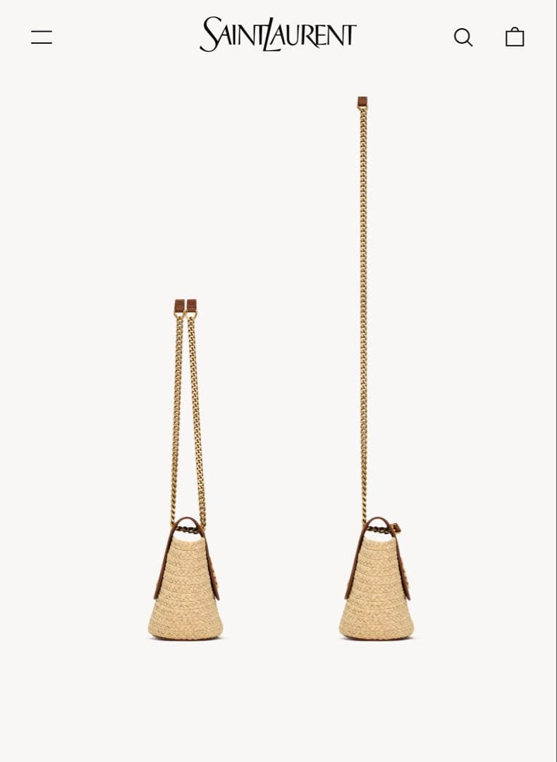 つくね様専用】サンローランマノンMINIラフィア2wayかごバッグ - メルカリ