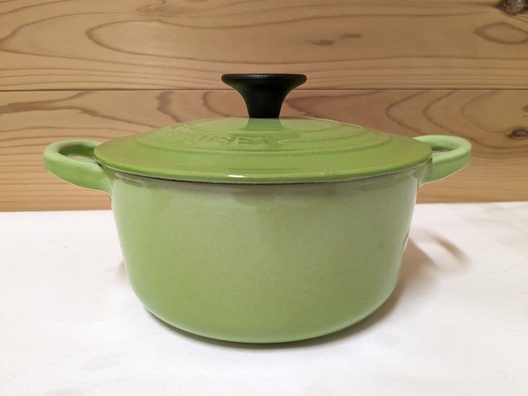ル・クルーゼ Le Creuset ココット・ロンド グリーン 14cm - メルカリ