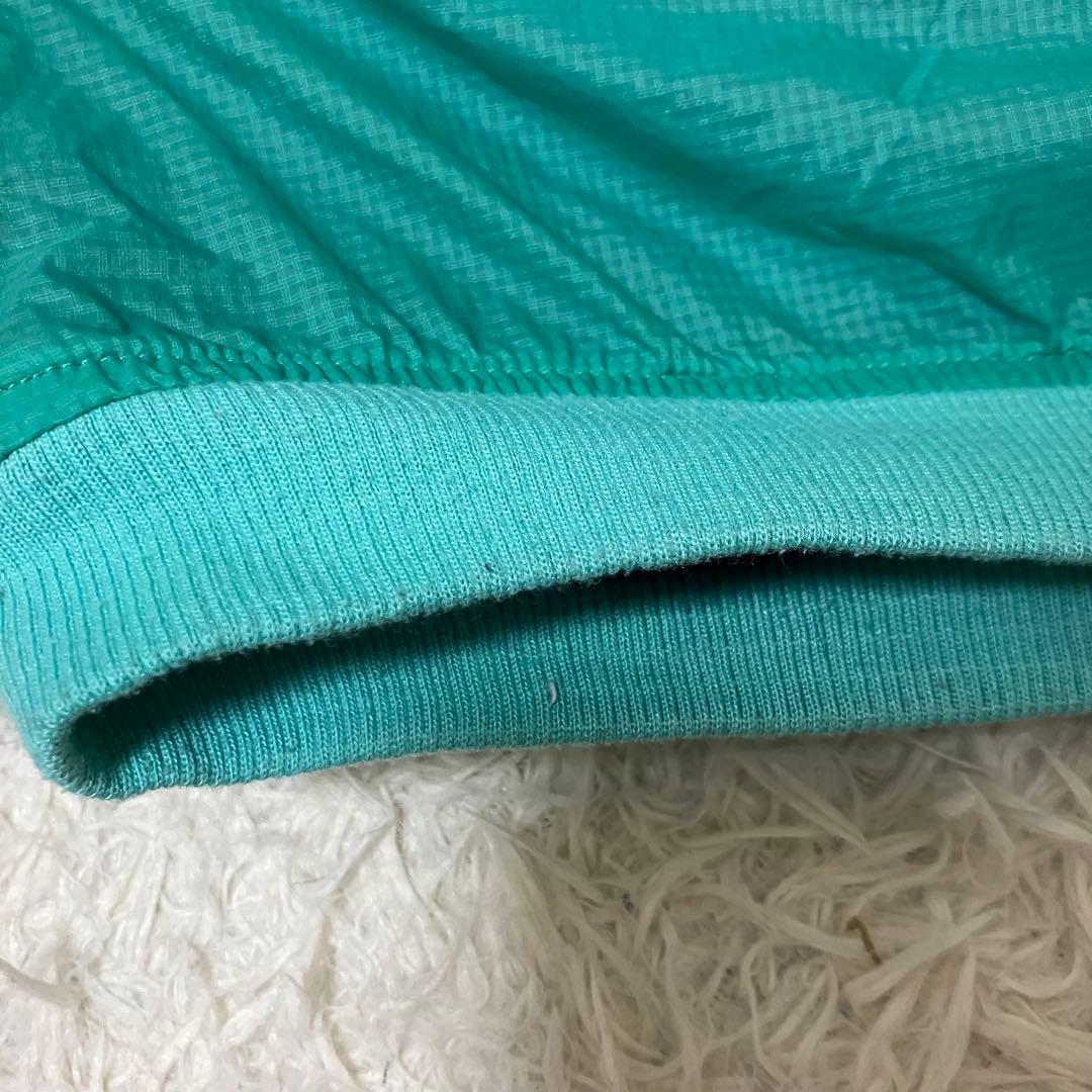 patagonia ロゴ入りリバーシブルブルゾン ジャンパー フリース 緑 青