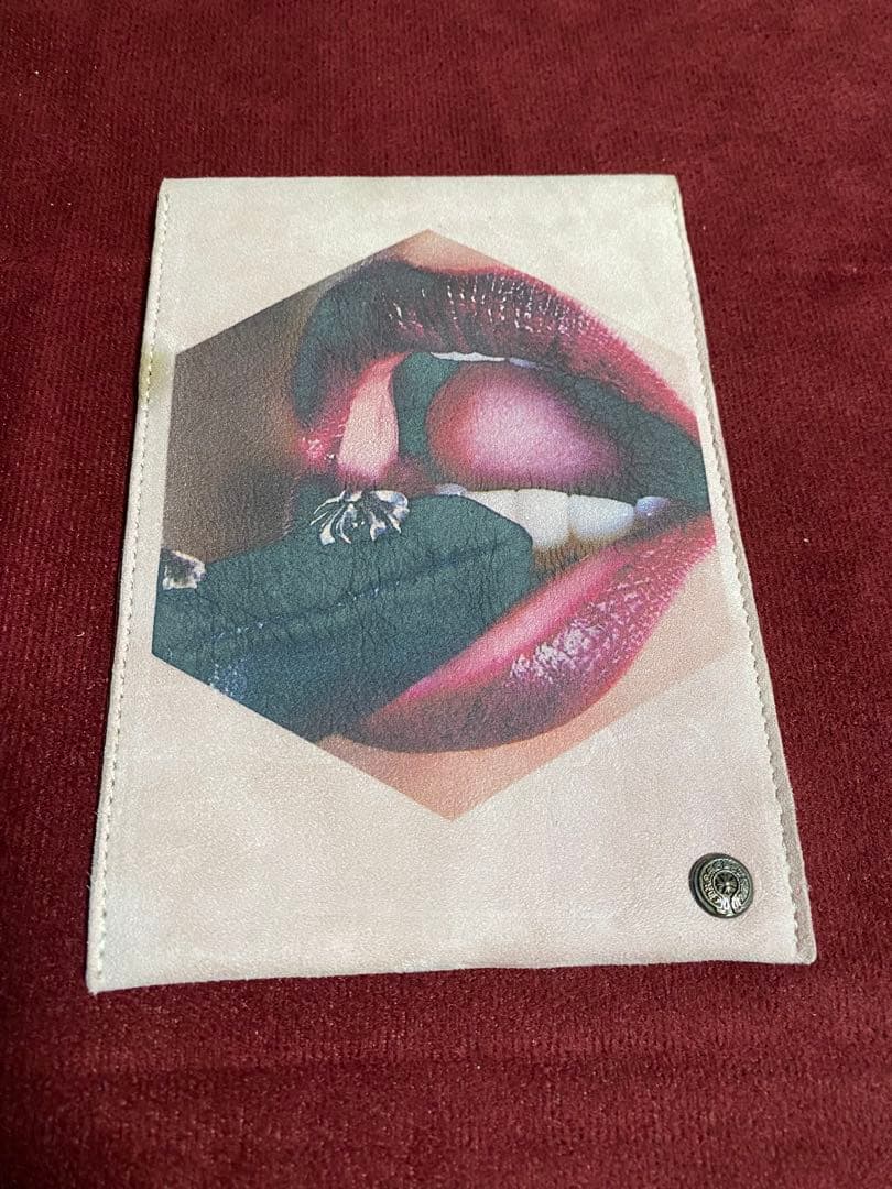 非売品 クロムハーツ ローリー レザーフラットポーチ 小物入れ ピンク atlantis_99957