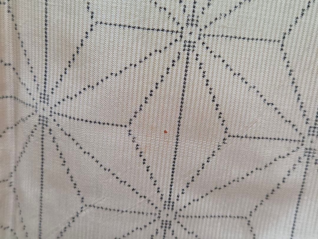 C◇着物くつろぎ 白大島紬 アンサンブル 着物羽織セット 麻の葉 袷