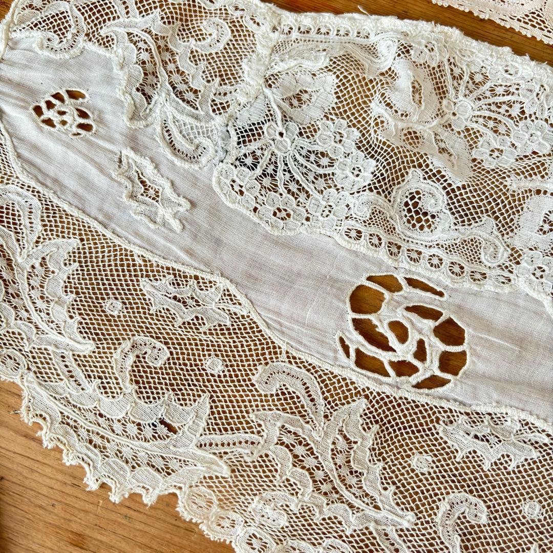 フランスアンティークレース.ハンカチ色々セット - アンティーク雑貨