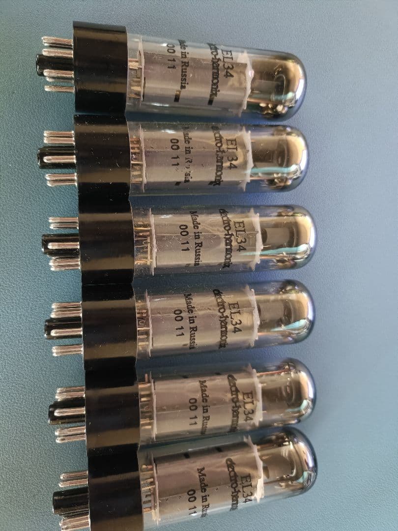 モ*ん様 EL34 真空管 6本セット Made in Russia ELECTRO-HARMONIX EL34 EH /MP エレクトロハーモニクス マッチドペア