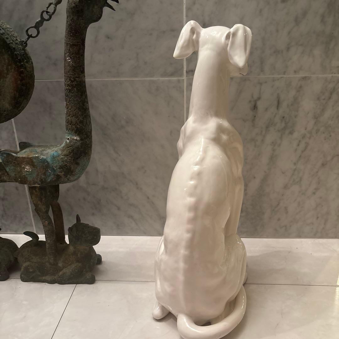 イタリア70年代ビンテージ美しい立ち姿のイタリアングレーハウンド特大