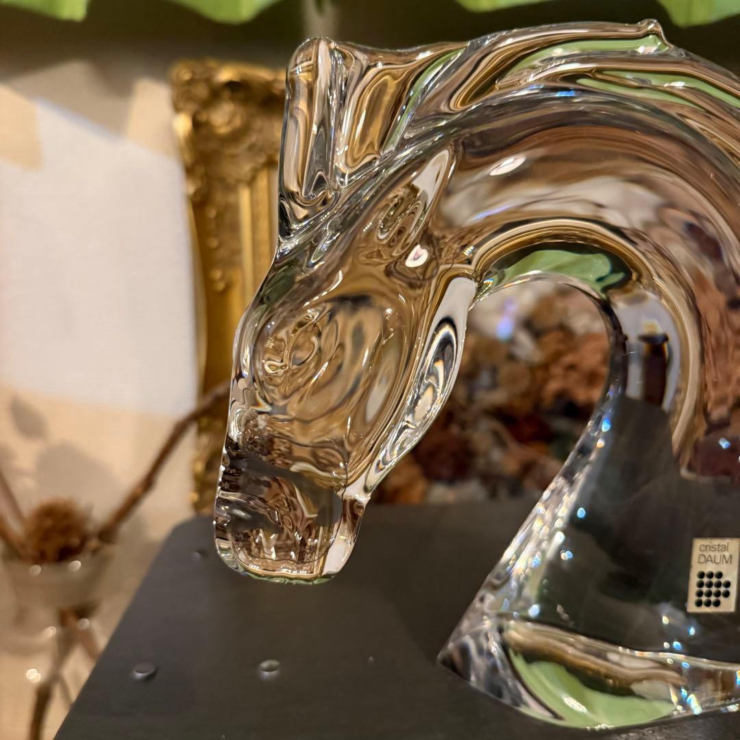 DAUM 馬 クリスタル ドーム フランス ビンテージ ガラス FRAN
