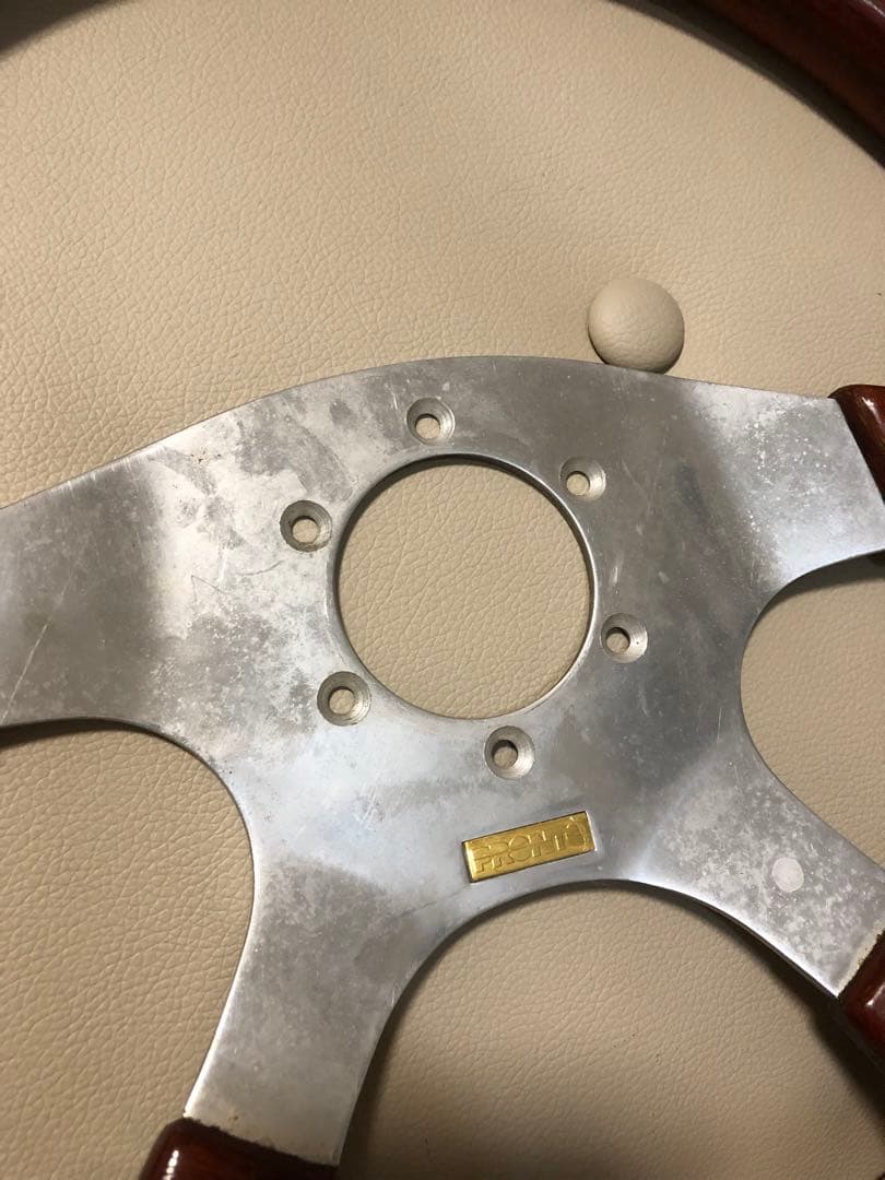 送料込み】PRONTO ウッドステアリング ハンドル ホーンキャップ付き