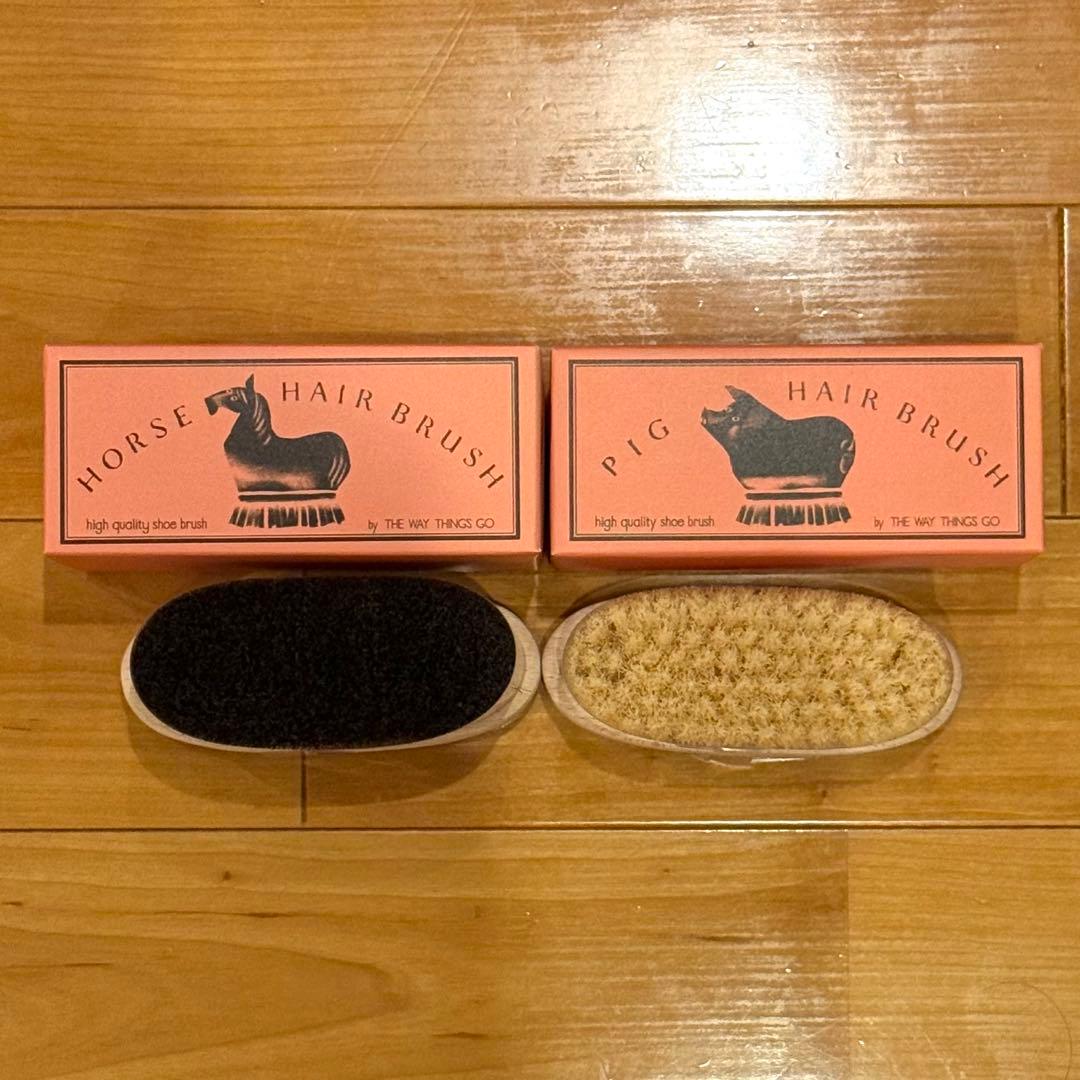 新品未使用】TWTG 靴ブラシ 馬毛＆豚毛のセット - メルカリ