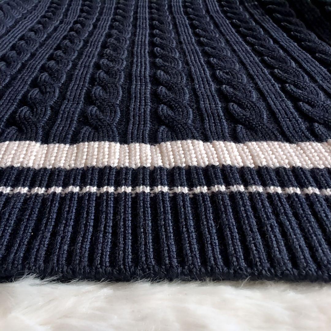 美品 バトナー シップス別注 肉厚ウール ケーブル チルデンニット