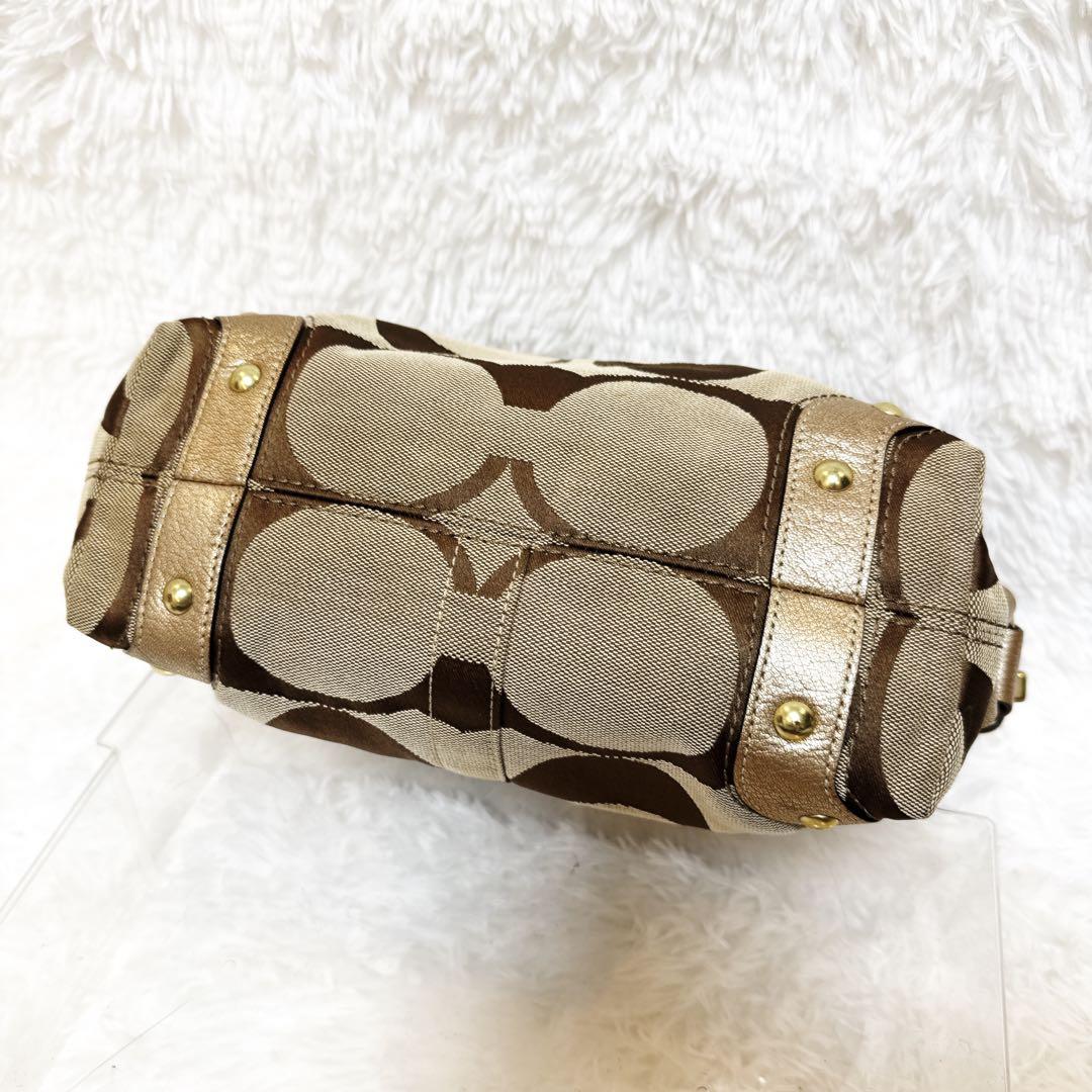 美品 COACH ワンショルダー シグネチャー レガシー ターンロック Y2K