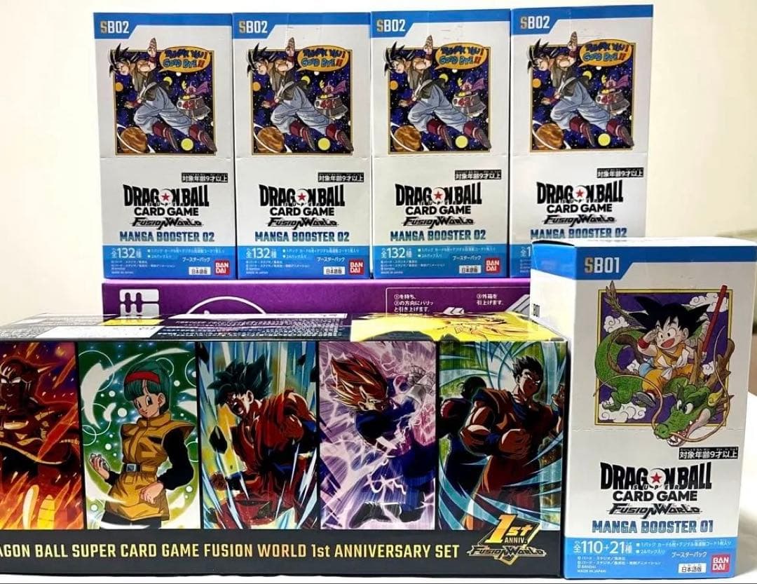MANGA BOOSTER 01 02 1stアリバーサリーセット テープ付6箱 - メルカリ