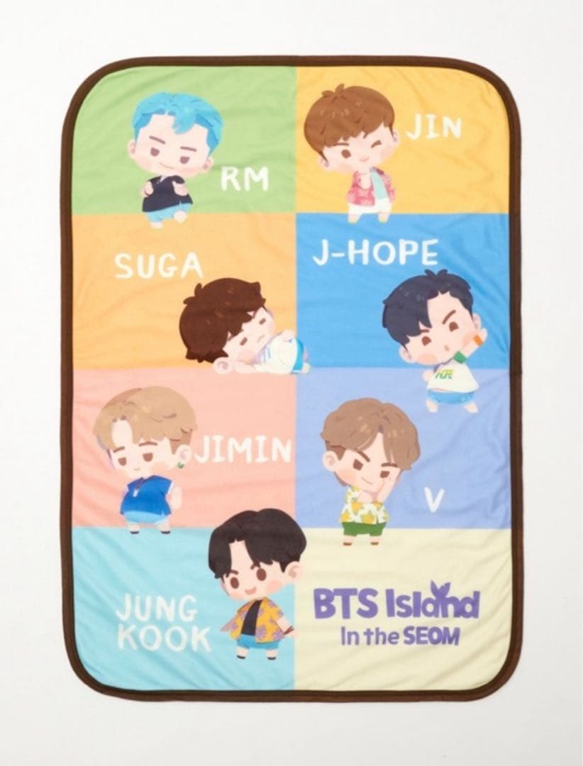 しまむら BTS Island インザソム ブランケット 膝掛け ホワイト - メルカリ