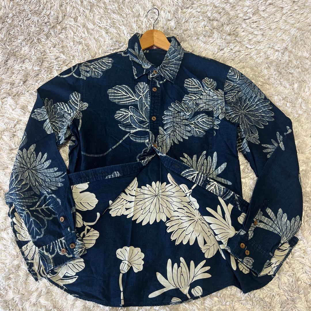 Pal'las Palace パラスパレス メンズ シャツ 花柄 インディゴ - メルカリ