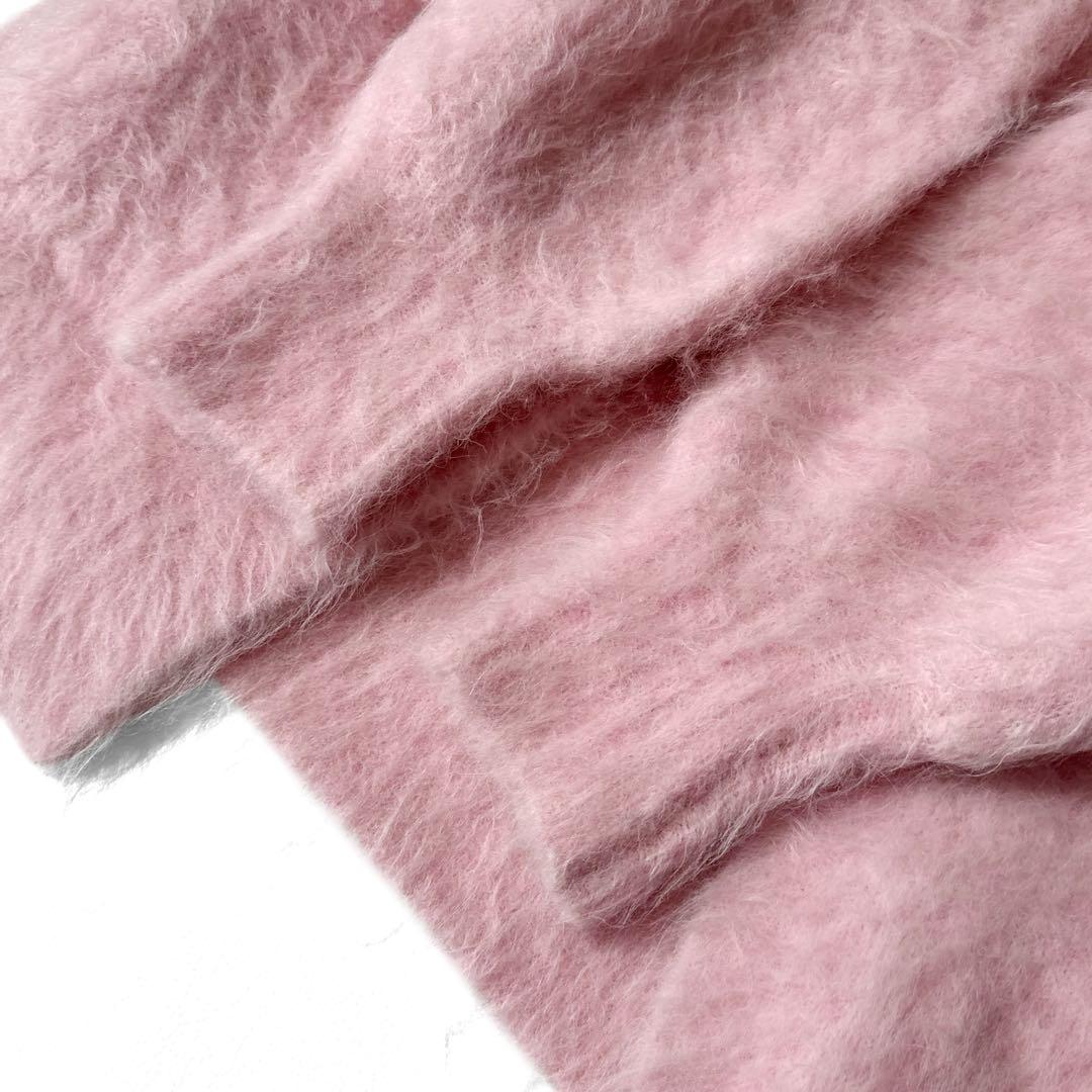 ストラ stola. アルパカ混 シャギーニット カーディガン ピンク - メルカリ