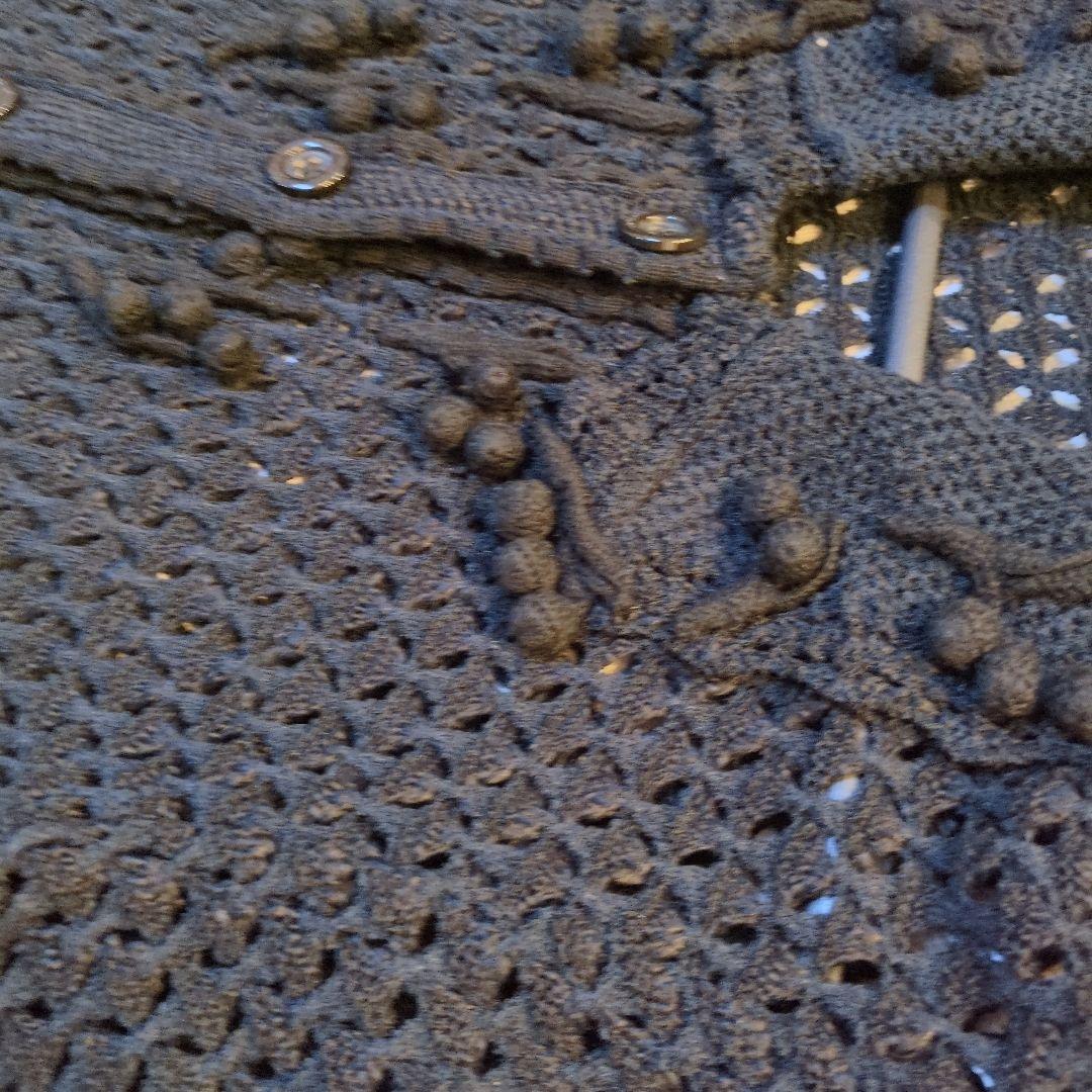 INGEBORG 黒 レース編み カーディガン