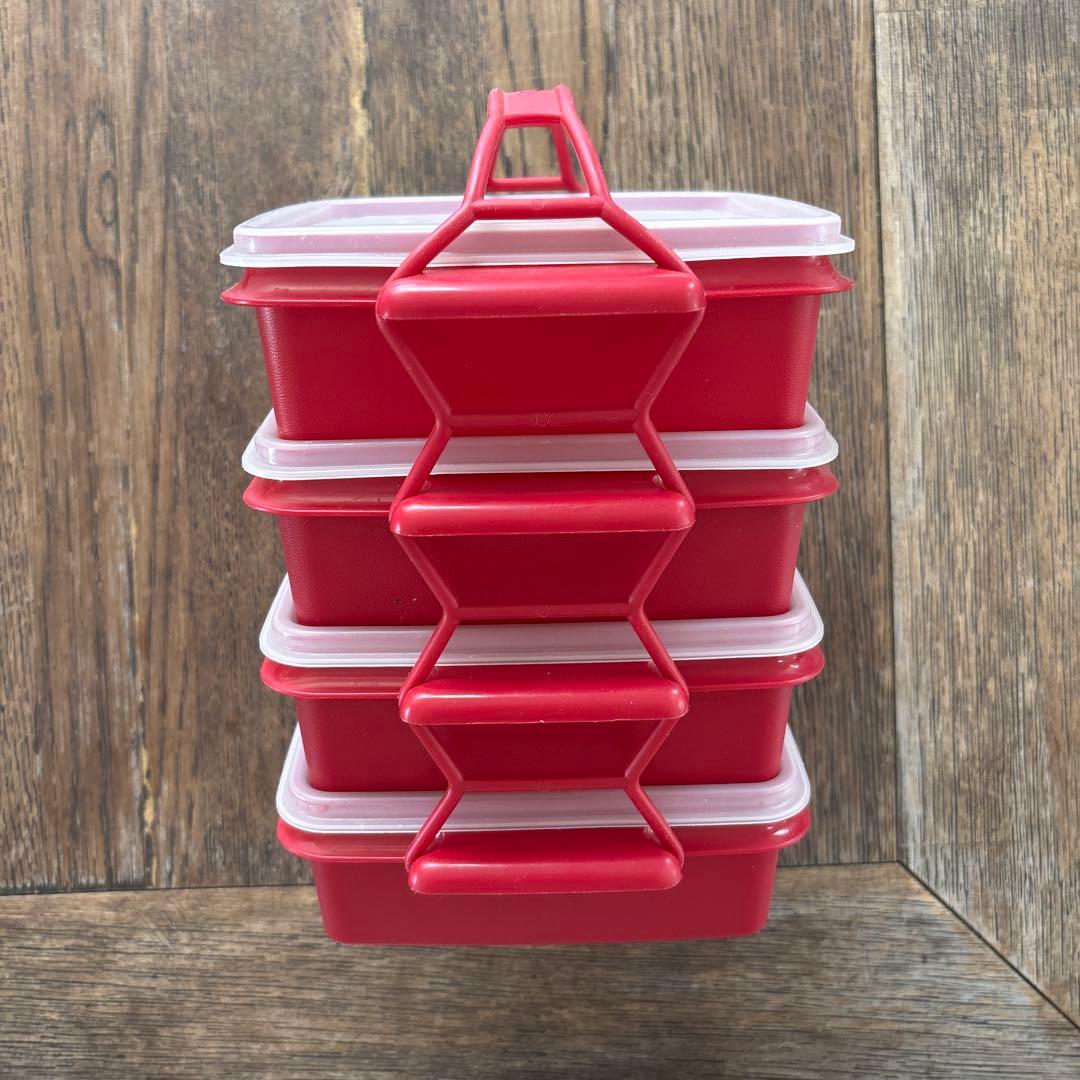 Tupperware タッパーウェア4個セット（すのこ2枚付）カルテット弁当箱