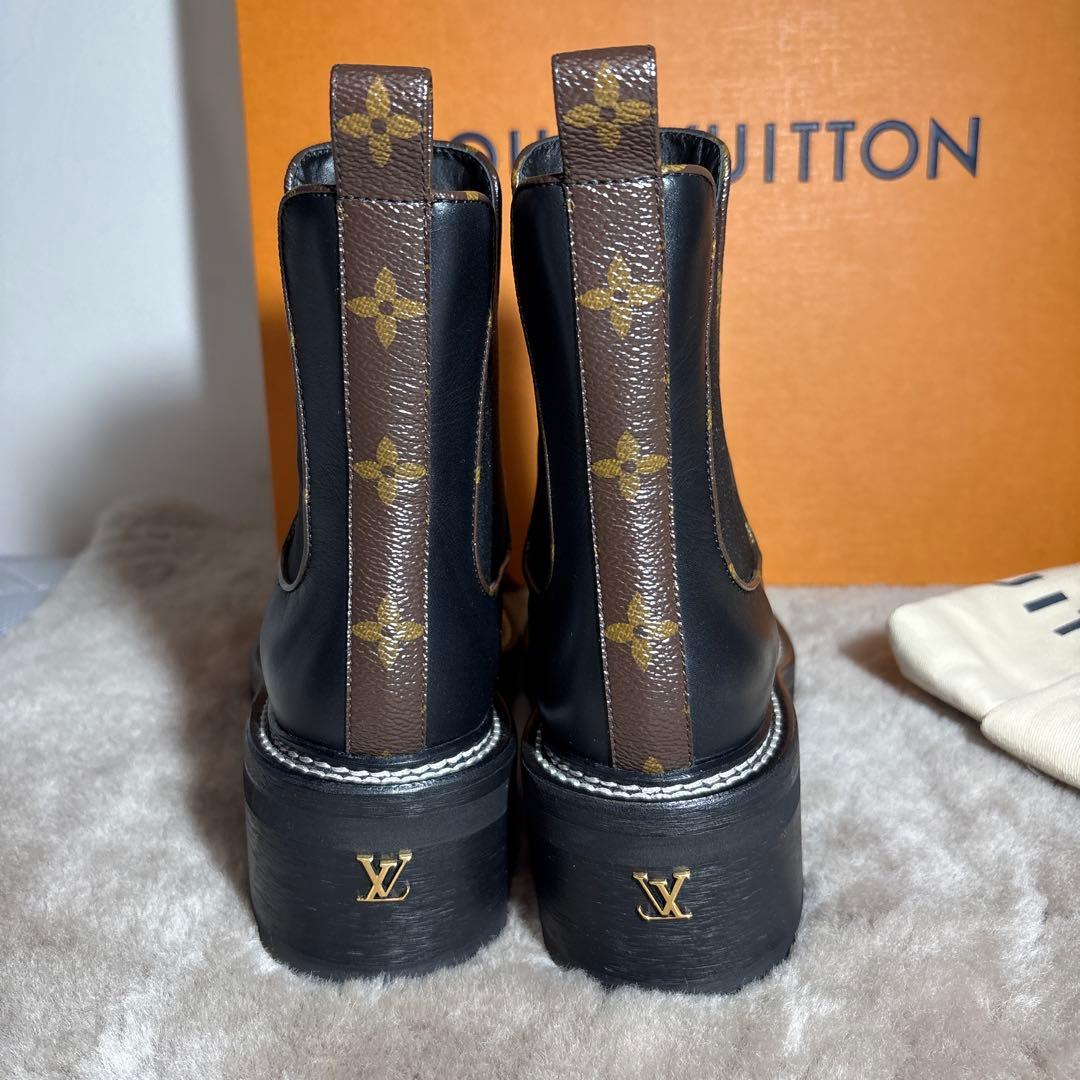 ルイヴィトン LOUIS VUITTON ショートブーツ ボブール 37 .5 - メルカリ
