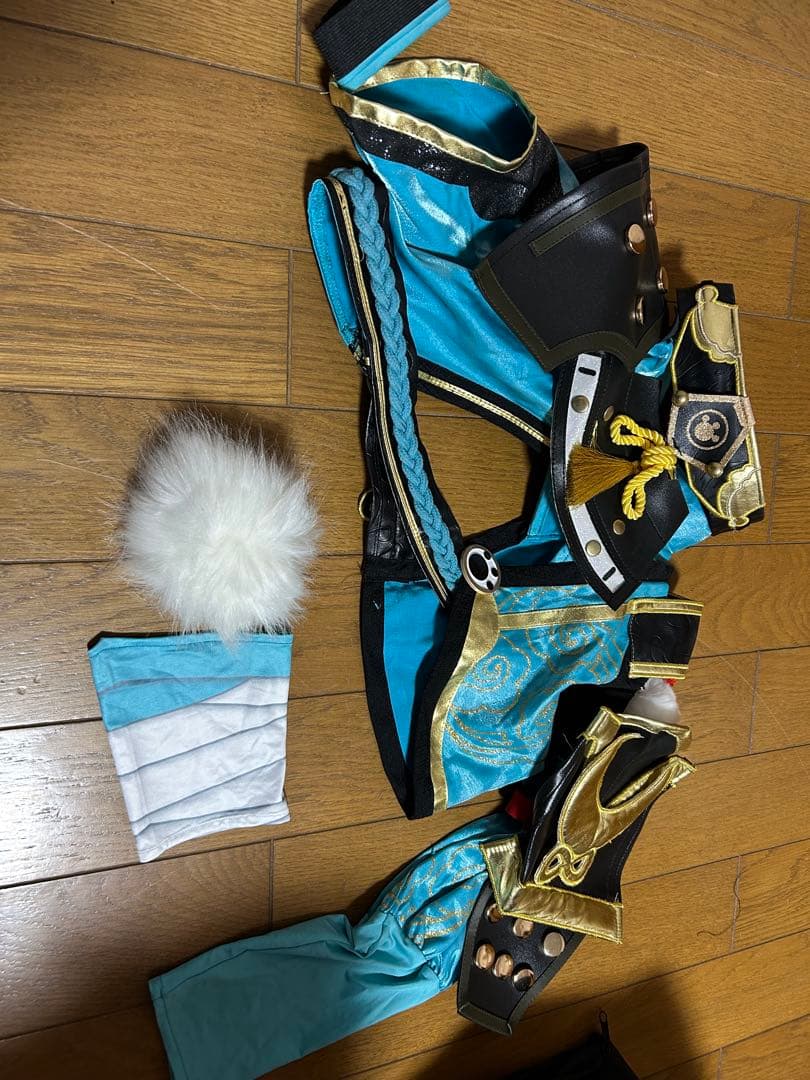 三分妄想【販売終了品】 原神 ゴロー 衣装 ウィッグ 耳2種類付き 下駄