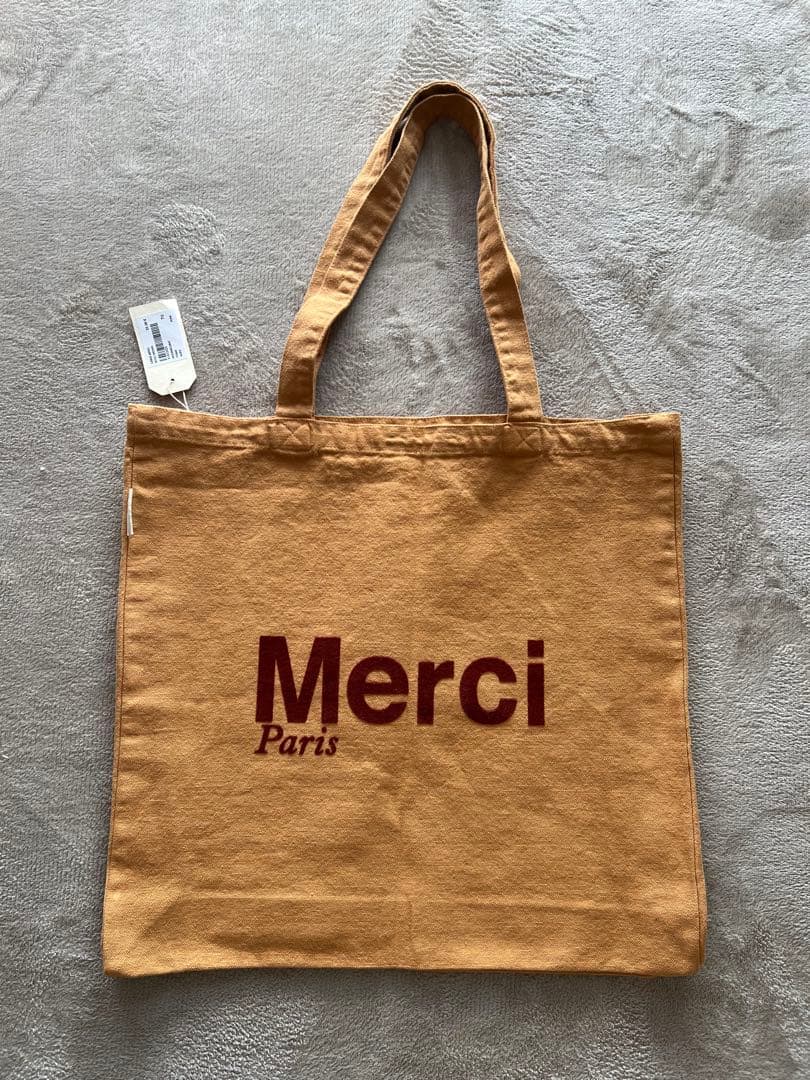 Merci ベージュ トートバッグ MERCI（メルシー） 並行輸入 トートバッグ 大容量 ビッグトート