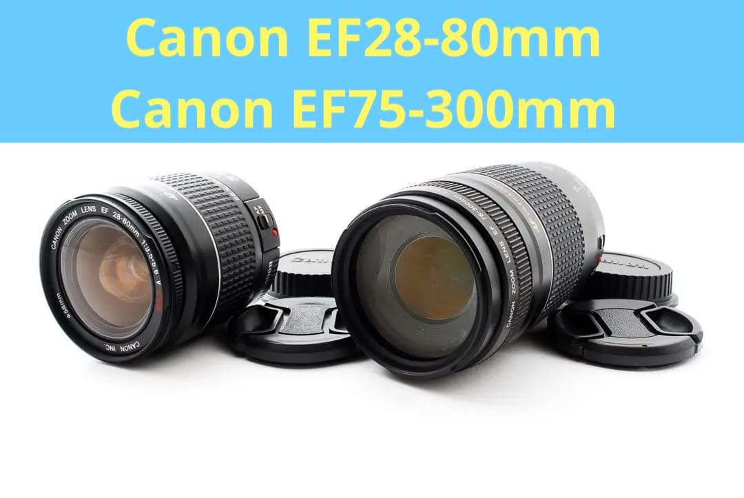 2セット☆Canon EF28-80、Canon EF75-300 標準&望遠