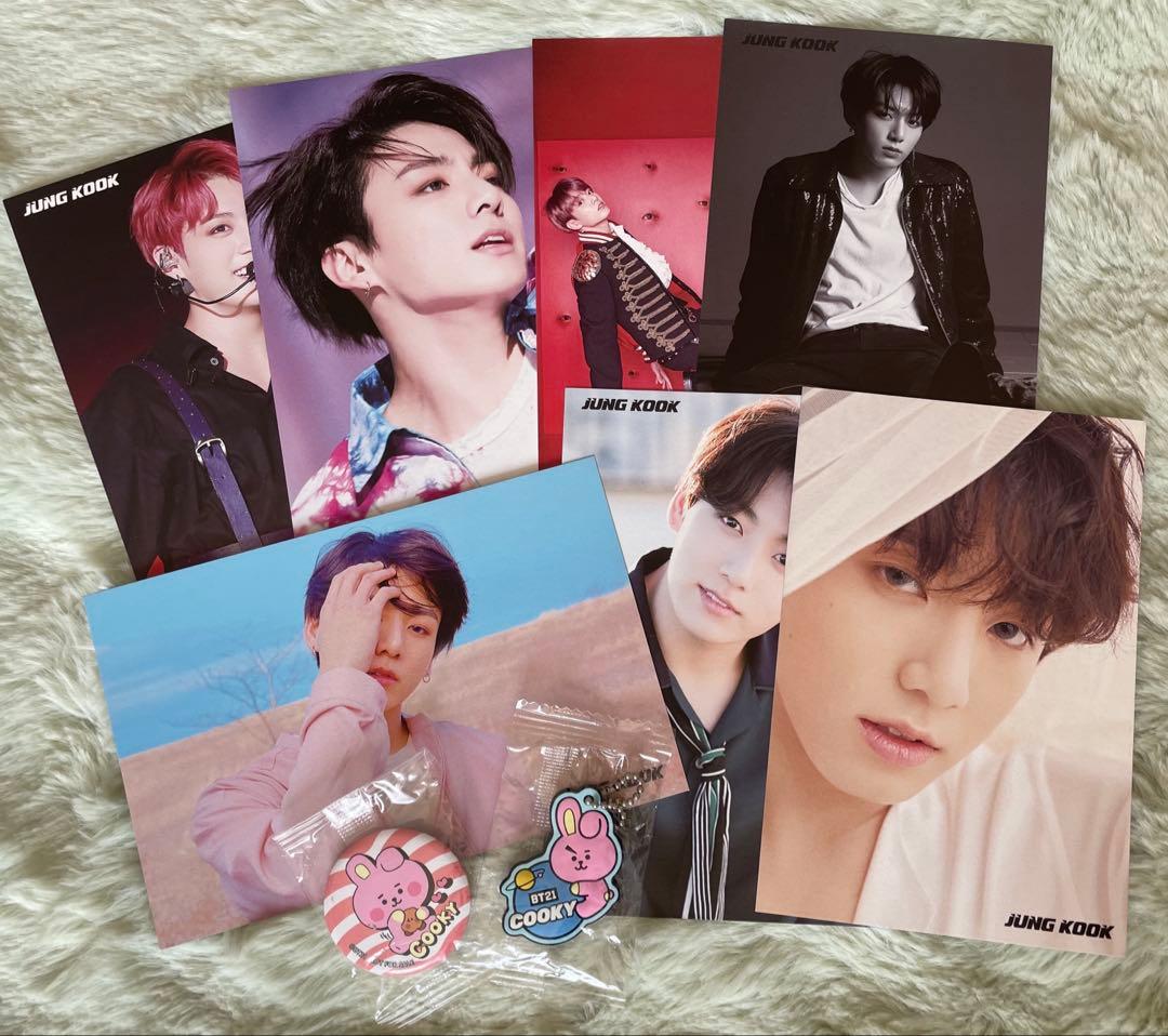 BTS ジョングク BT21 ラバーチャーム COOKY 缶バッジ ポストカード