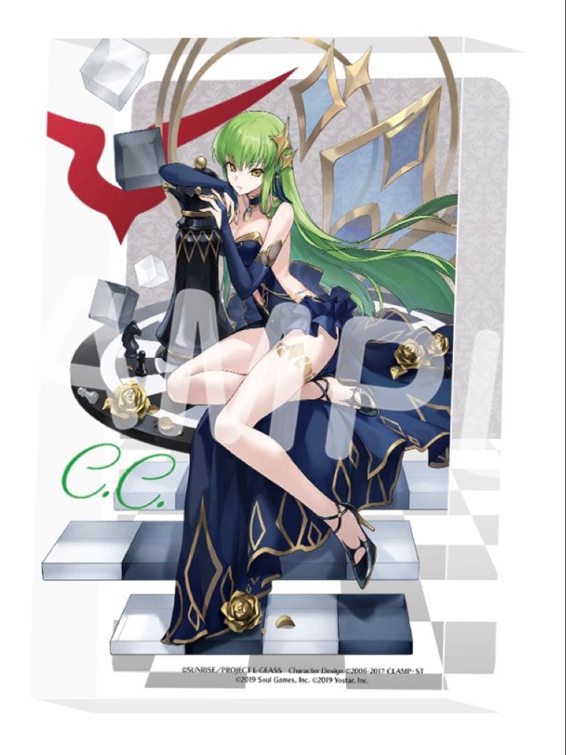 コードギアス　雀魂コラボ　アクリルブロック（C.C.） Yostar OFFICIAL SHOP ONLINE / コードギアス 反逆のルルーシュ×雀魂