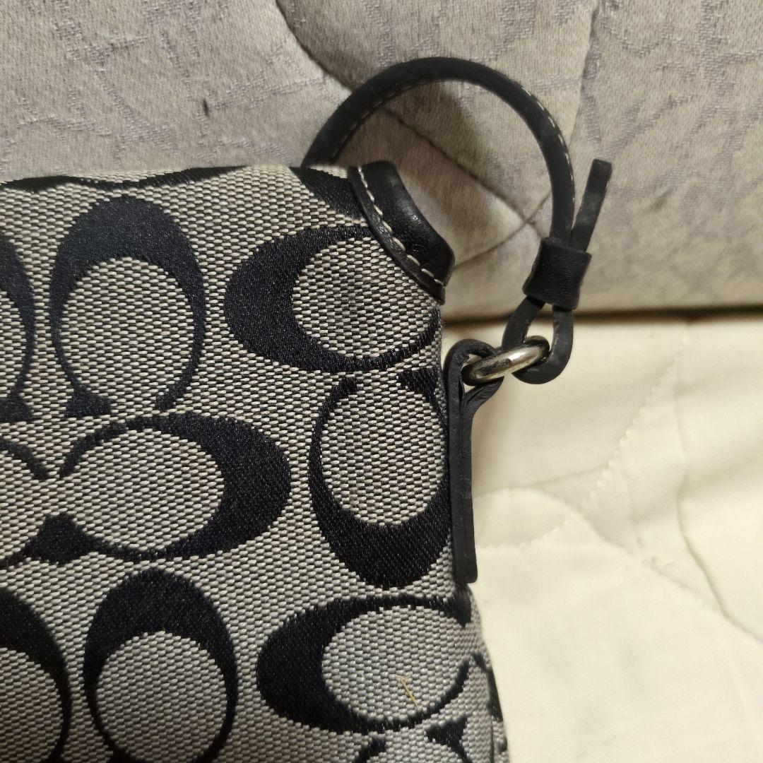 COACH シグネチャー クリップデミ ミニハンドバッグ ブラック コーチ