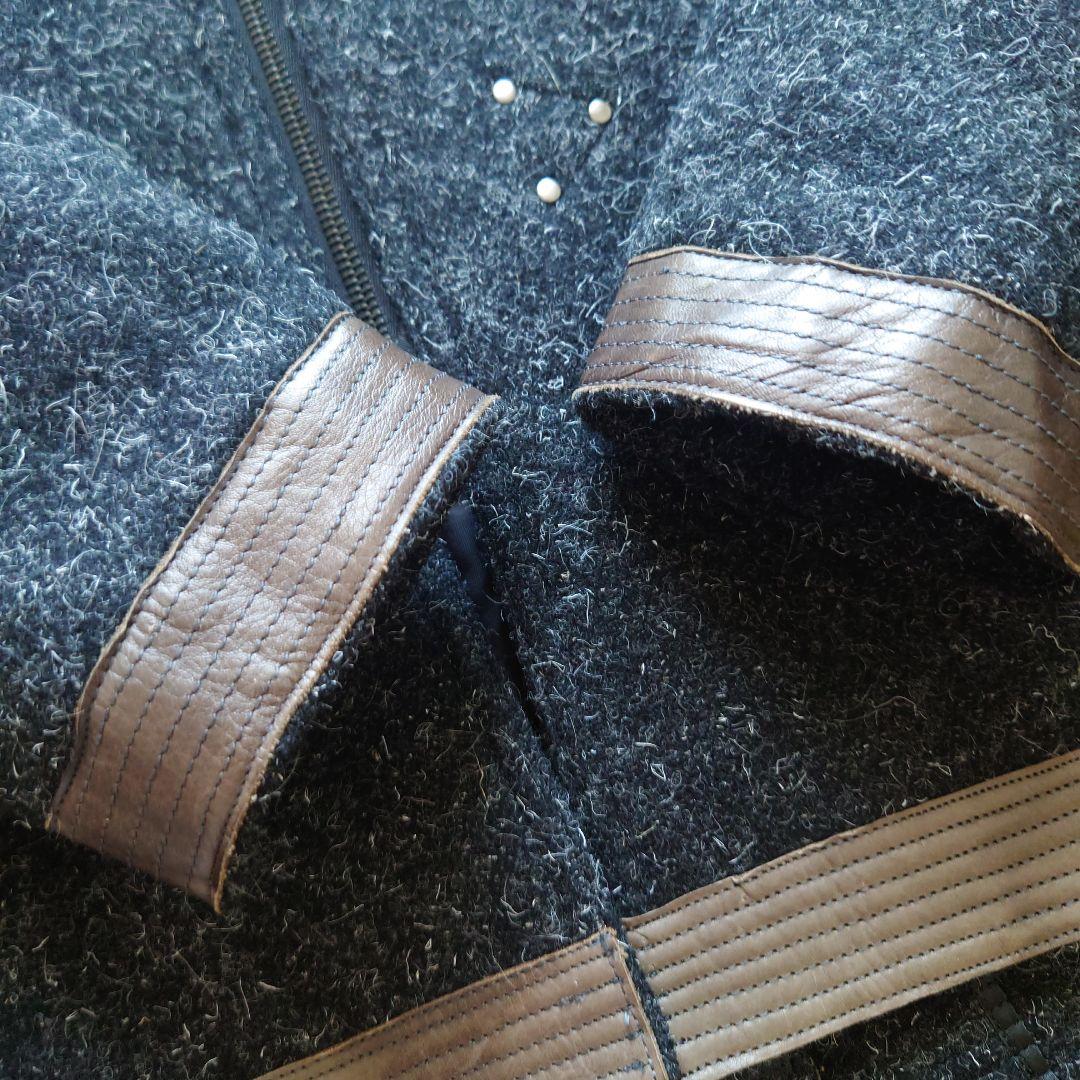 新品 □国産□ Dhyana レザー×極厚ウール riri社ZIP コート 1 - メルカリ