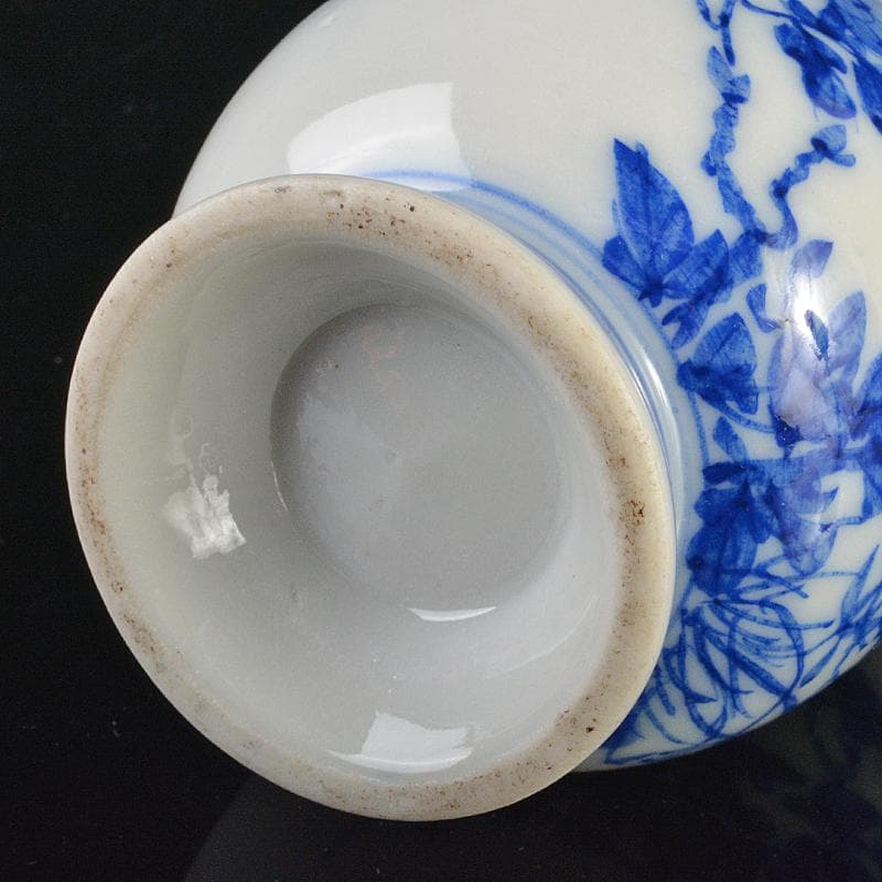 瀬戸焼 古瀬戸 染付 花蝶文 双耳瓶 H R7183 - メルカリ