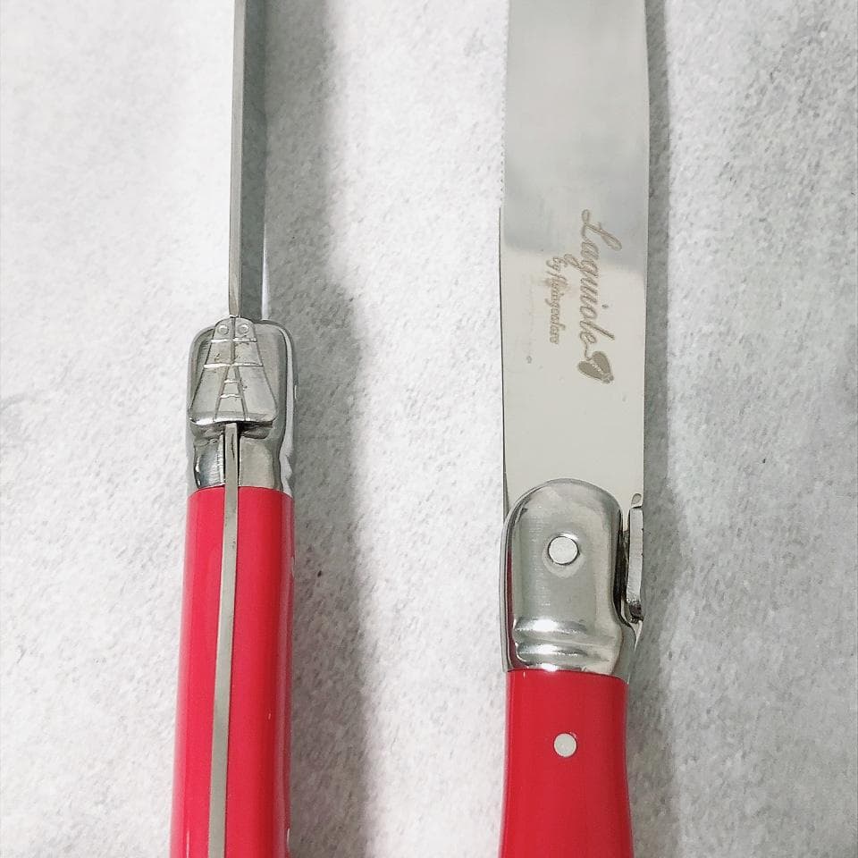 数量限定】LAGUIOLE ラギオール カトラリー 34本セット レッド 赤