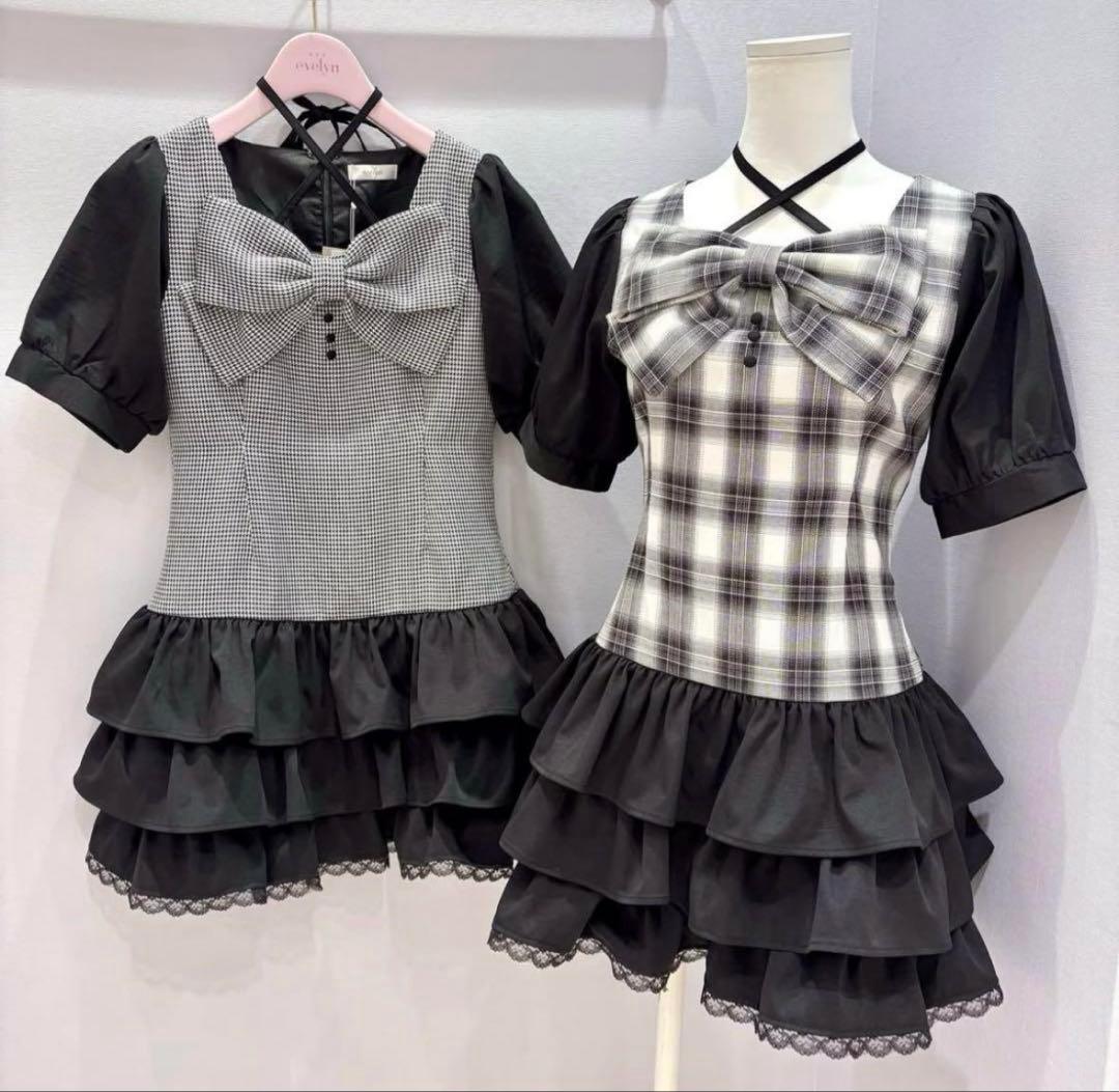 evelyn 】ビッグリボンティアードop 原宿限定 千鳥 - メルカリ
