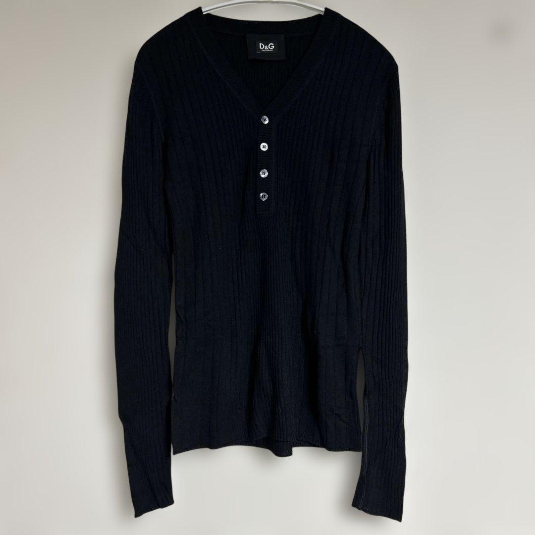 DOLCE&GABBANA ヘンリーネックニット ドルガバ ヘンリーネックニット 46 シルク カシミア Dolce &