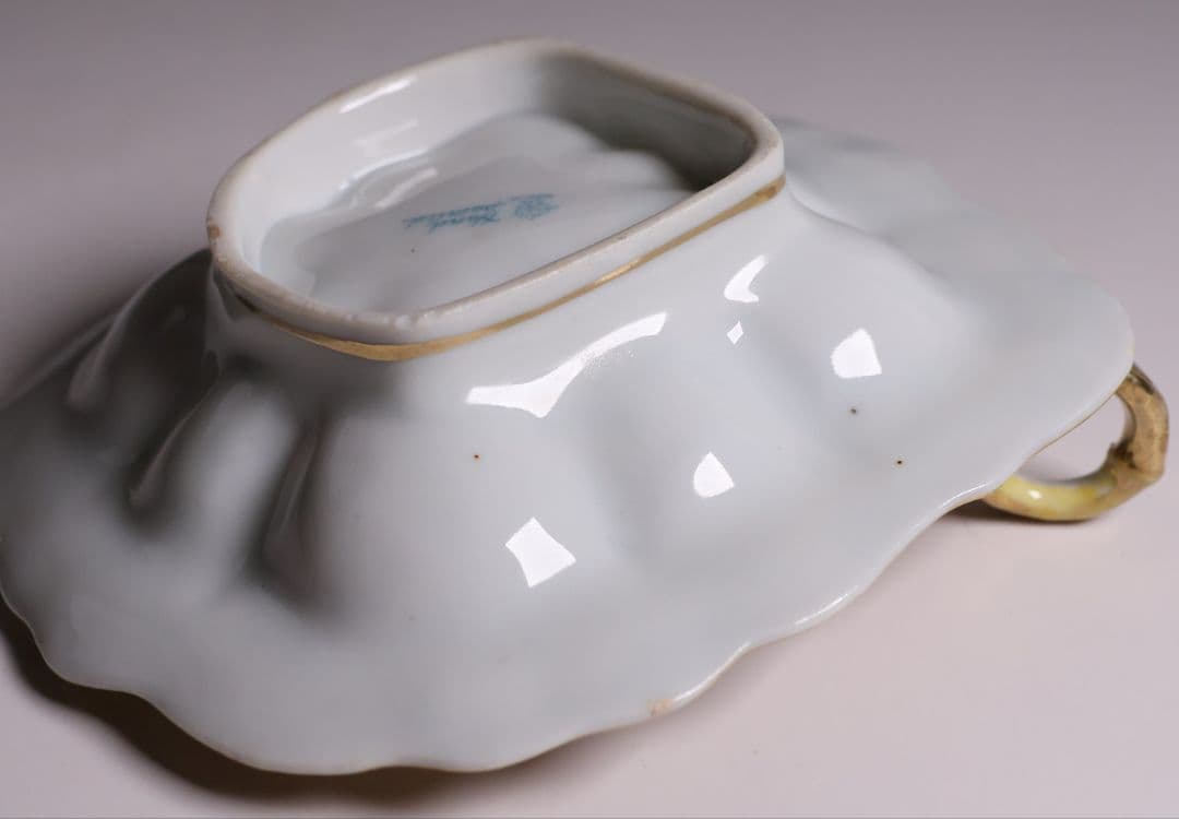 CM297】オールドノリタケ 花 皿 薔薇 パンジー 金彩 イエロー 黄色