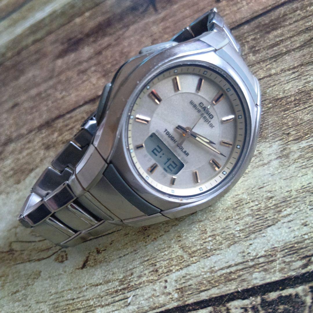 中古動品◇WVA-420J◇カシオ ウェーブセプター 電波時計 3針アナデジ