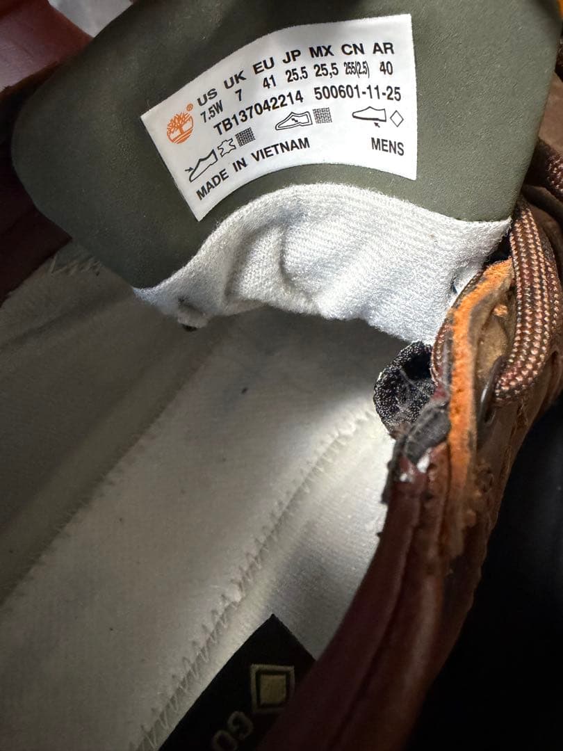 靴 Timberland Moc Toe GTX BROWN 25.5cm