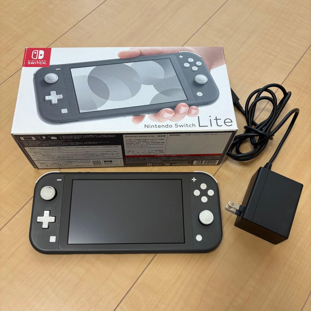 動作確認　Nintendo Switch Lite グレー本体　ACアダプター付 Nintendo Switch Lite グレー 本体セット - メルカリ