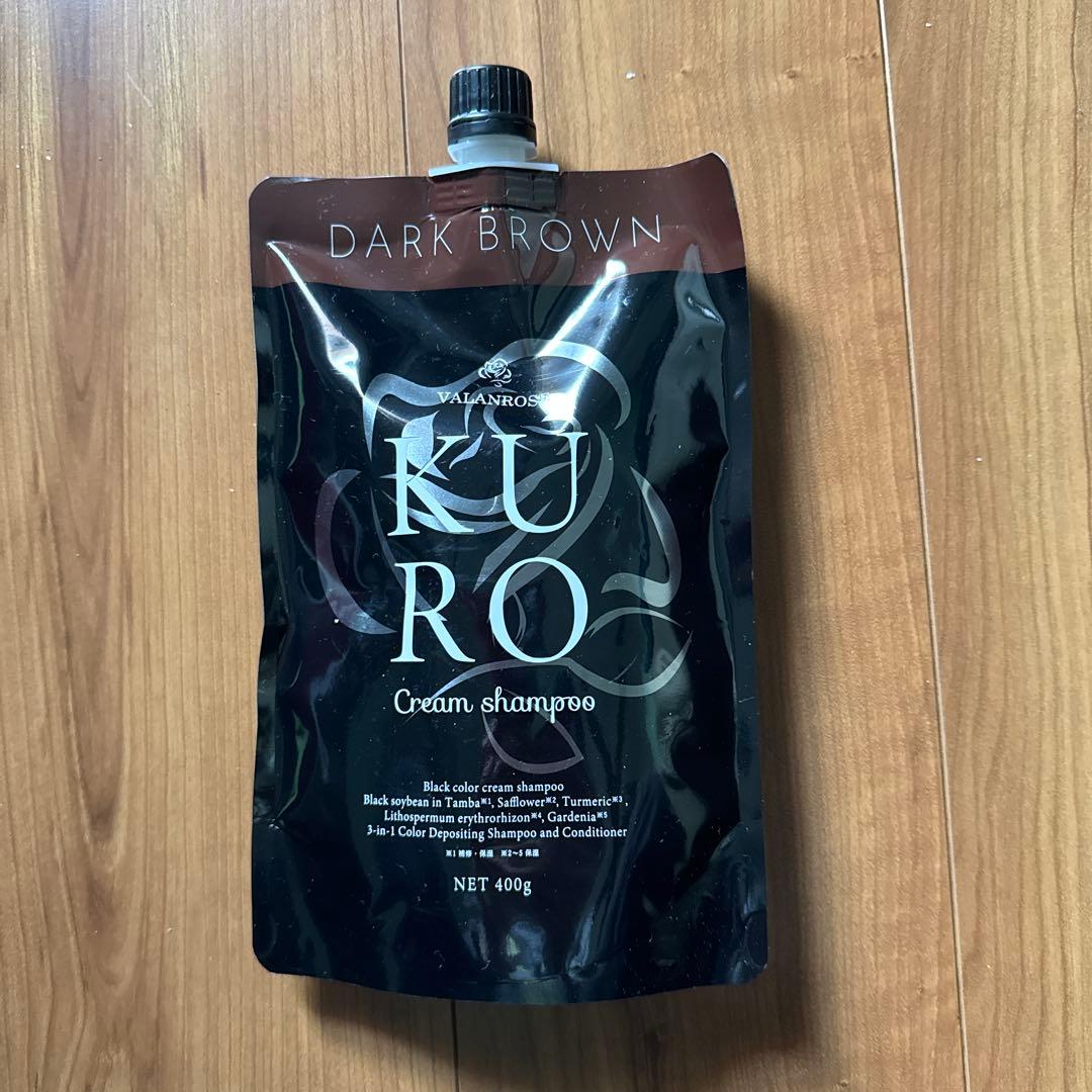 KURO ダークブラウン クリームシャンプー 400g - メルカリ