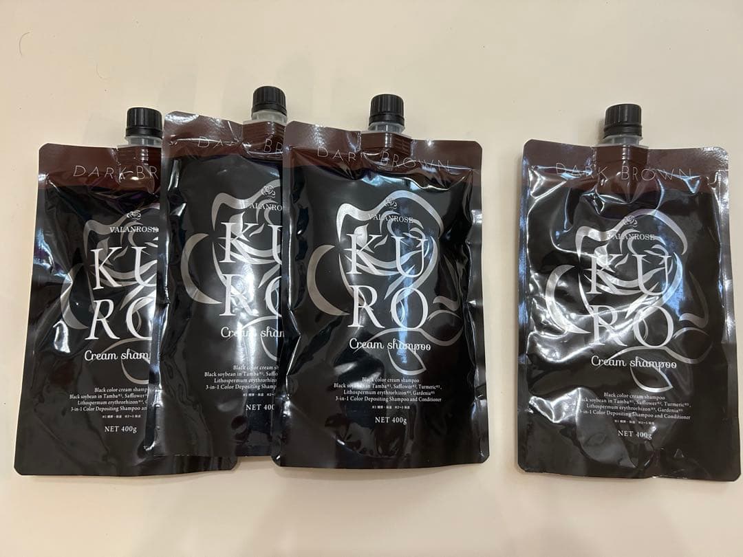 【新品3本＋1本】バランローズ KURO ダークブラウン シャンプー 楽天市場】【LINEお友だち追加で500円クーポン】白髪染め シャンプー