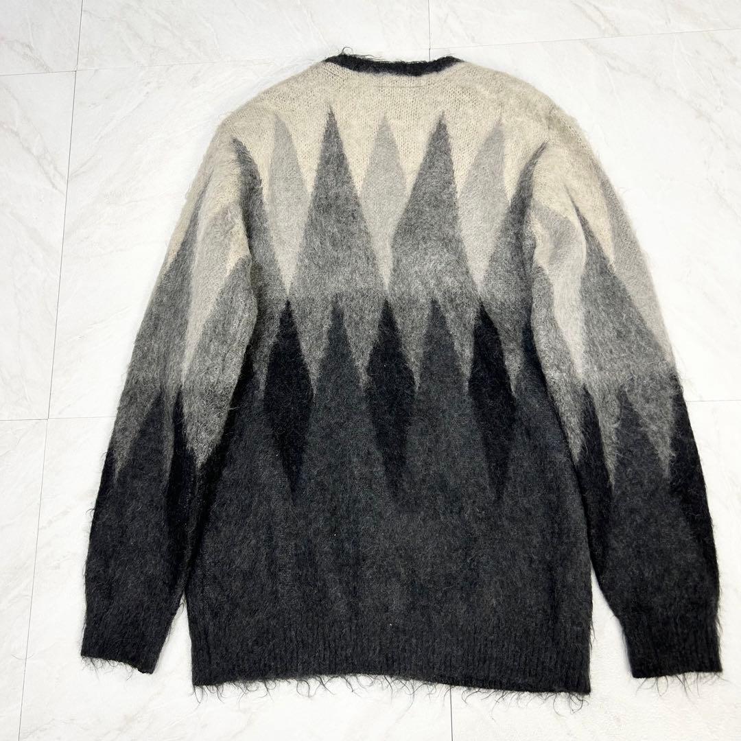 名作 ワコマリア wacko maria アーガイル モヘア カーディガン S
