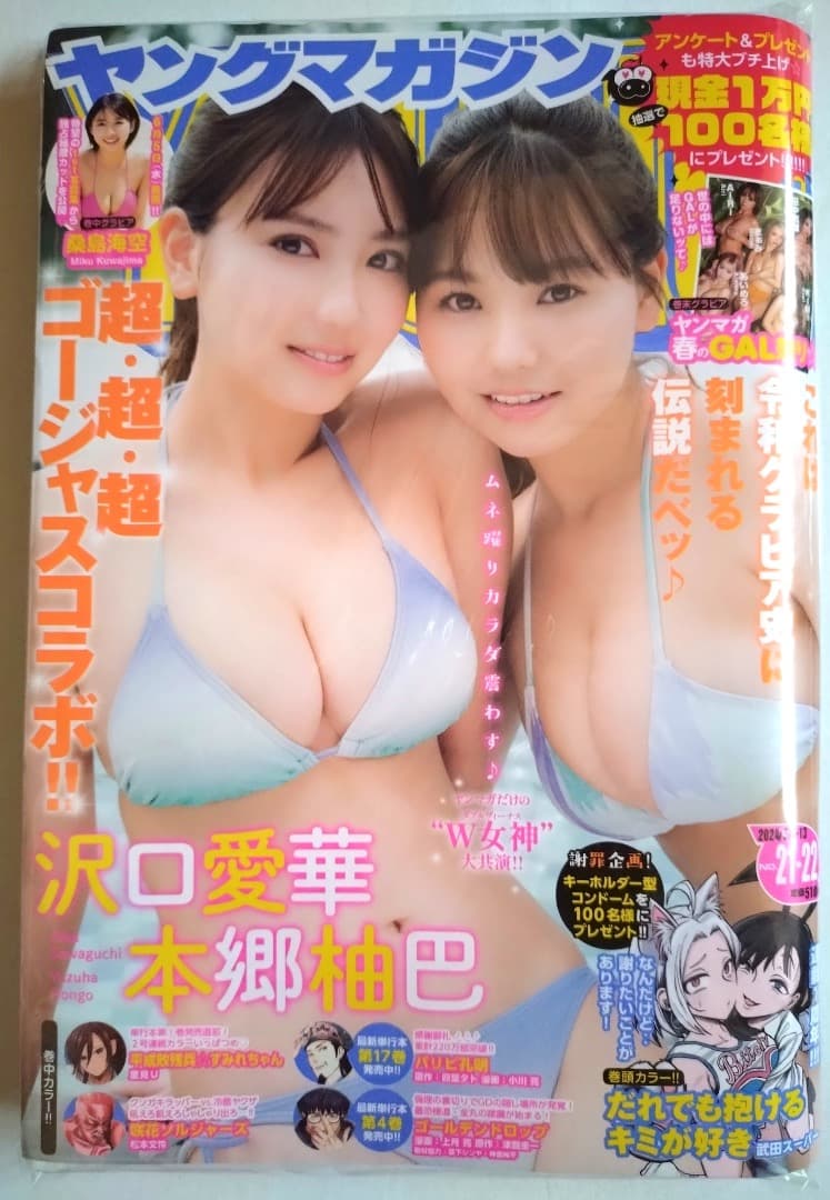 【沢口愛華・本郷柚巴 2冊・美品】ヤングマガジン、ヤングマガジン カケヒキ